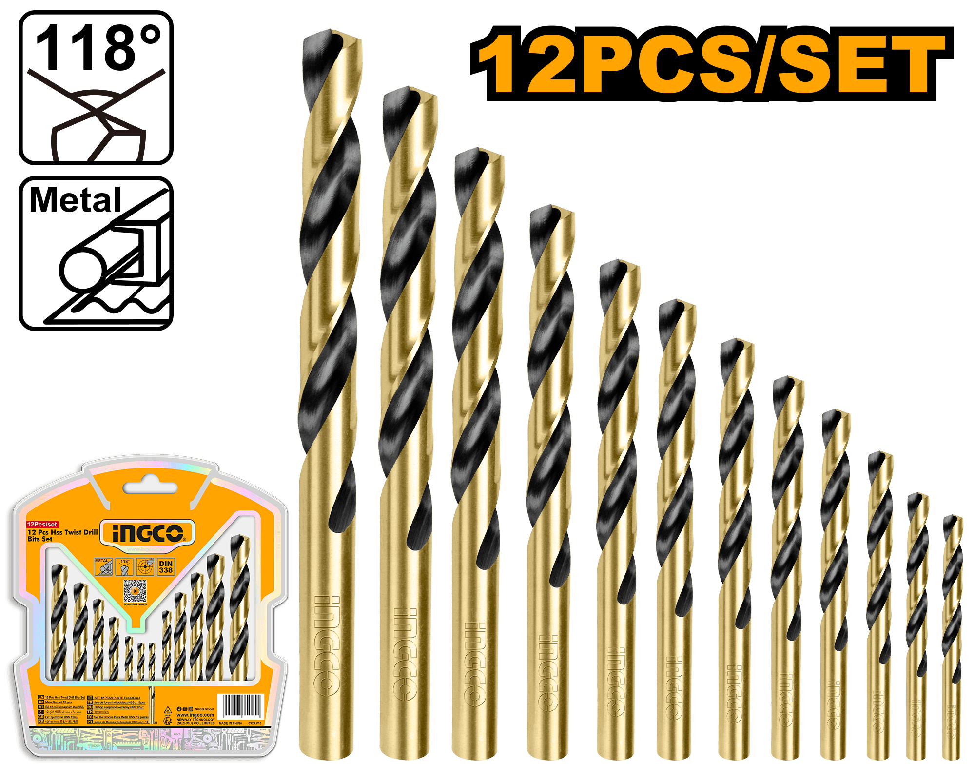 Set de Burghie HSS pentru Metal 12buc