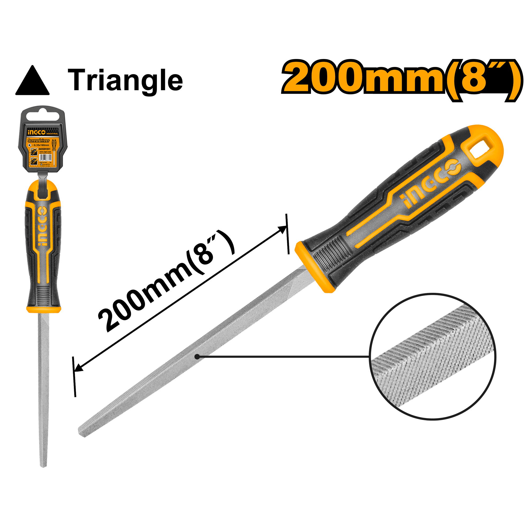 Pila Triunghiulara+Maner pentru Metal