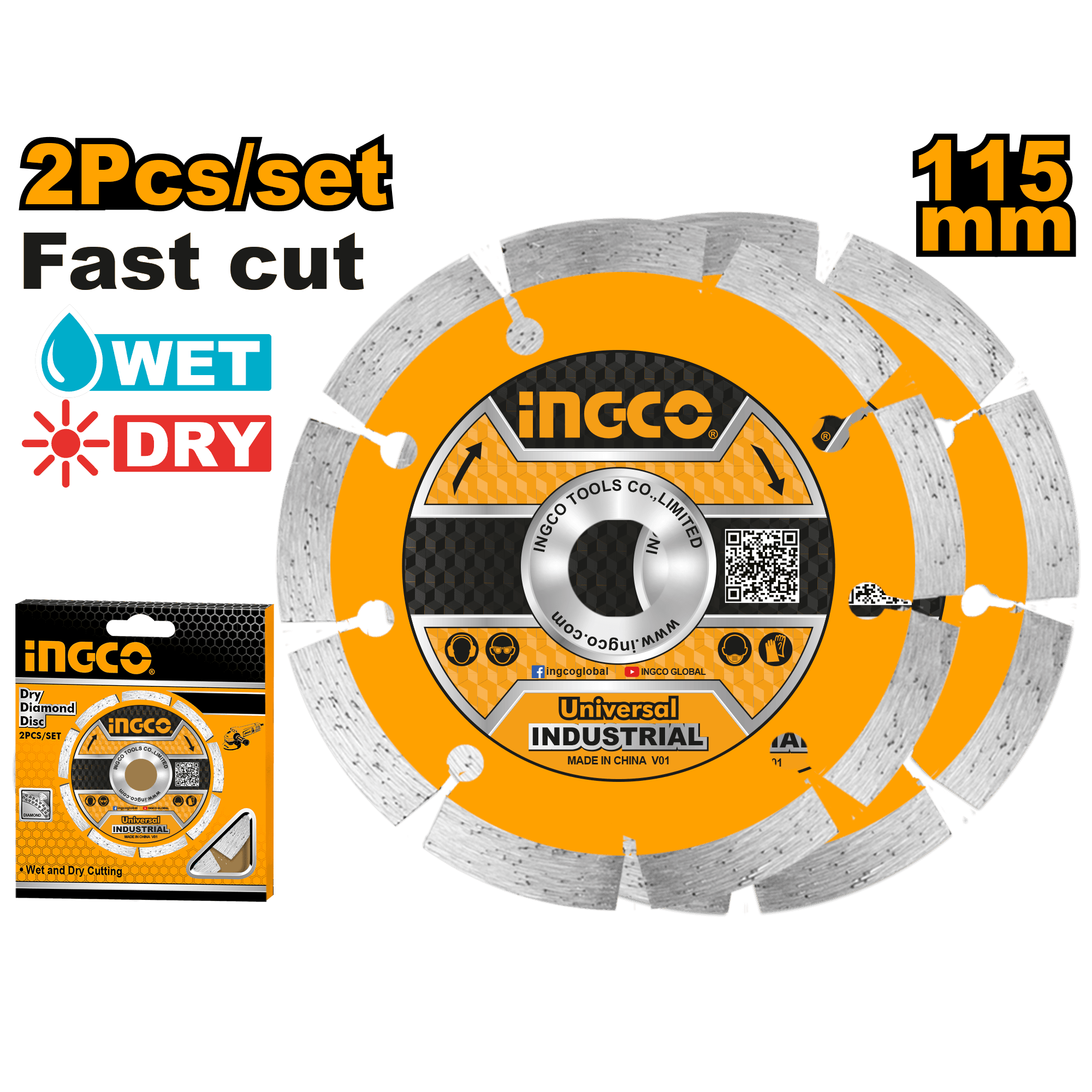 Disc Diamantat Segmentat 115 Set 2buc