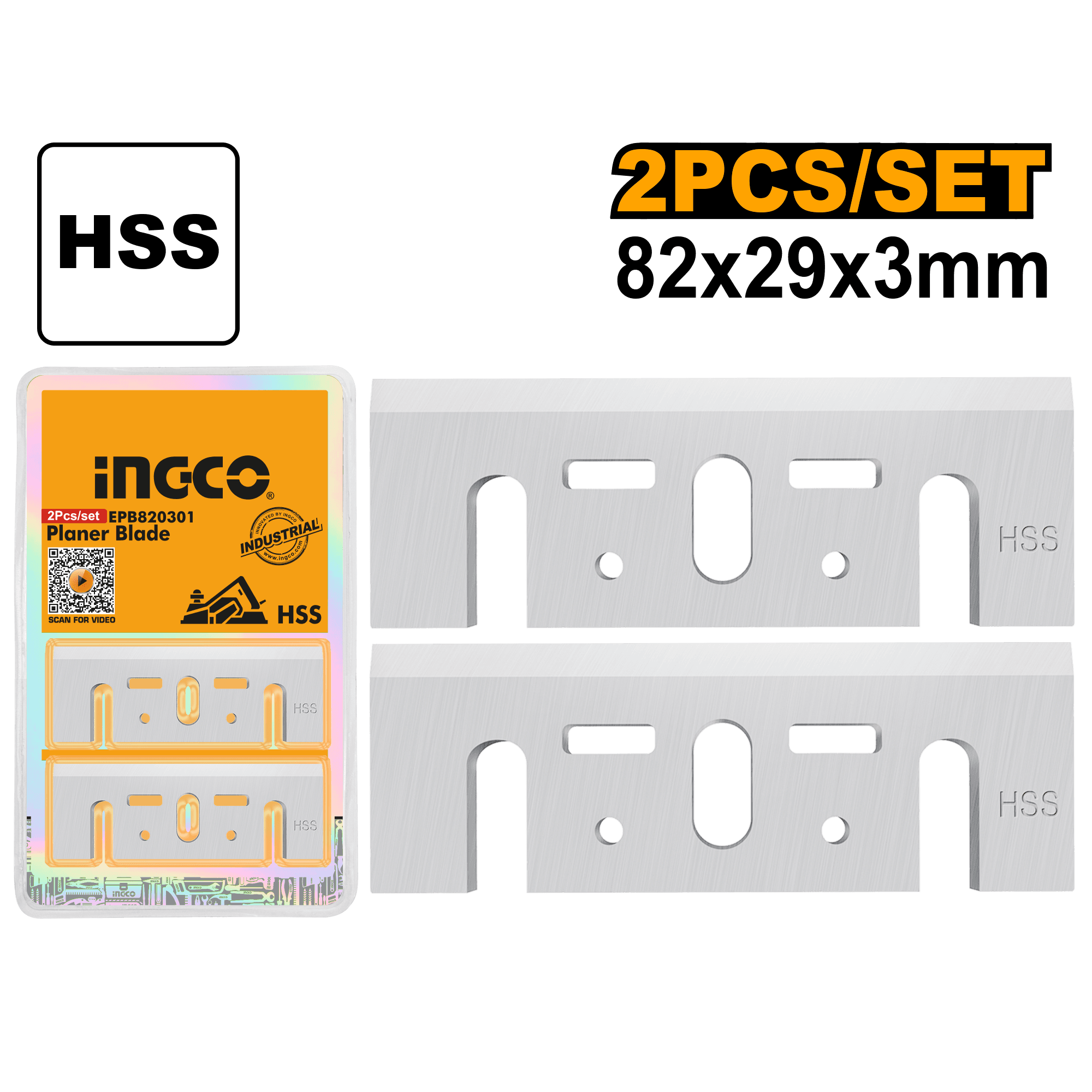 Set de Cutite pentru Rindea 82x29x3,0mm 