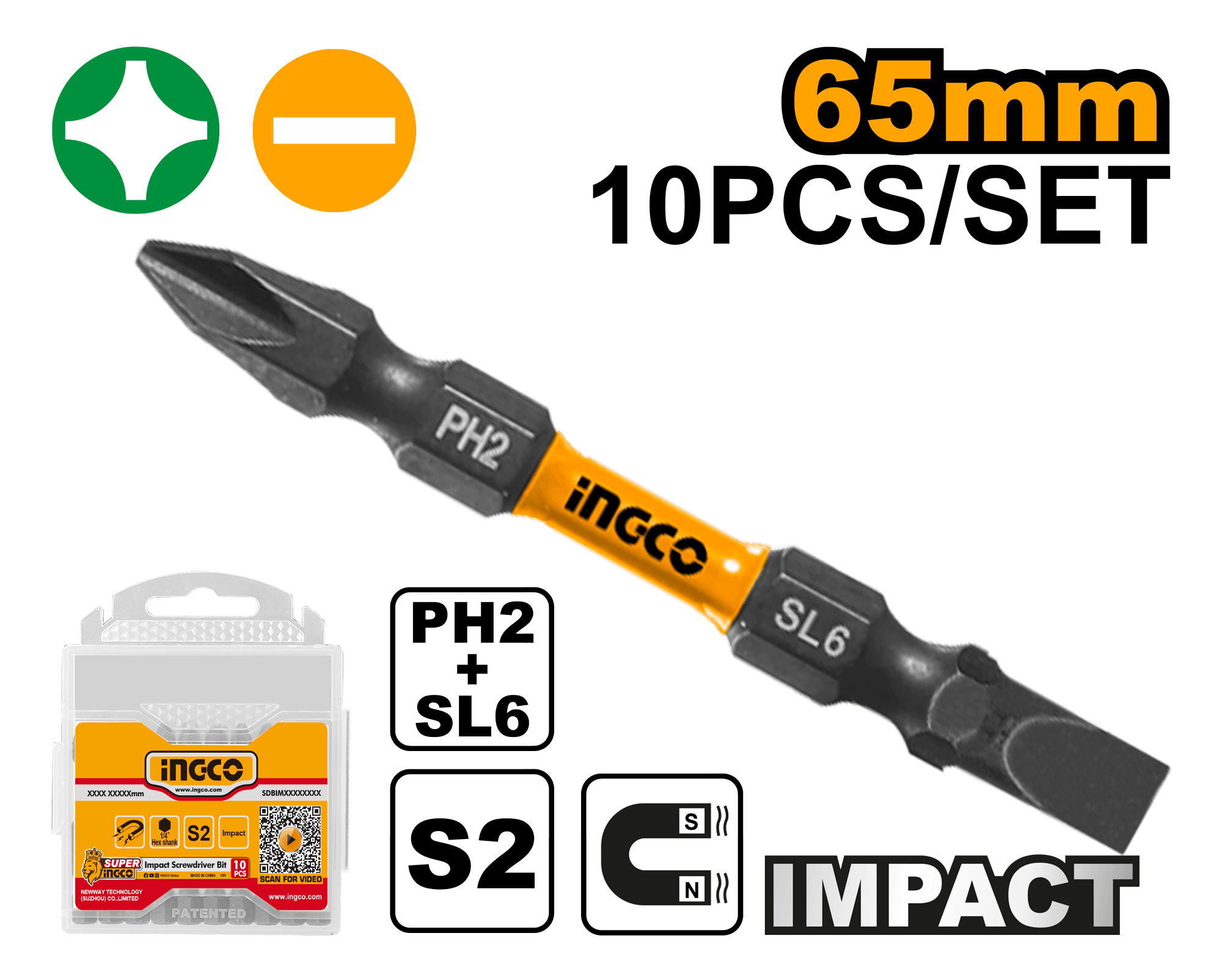 Set de Biti Ph2 SL6 Combinat pentru Impact