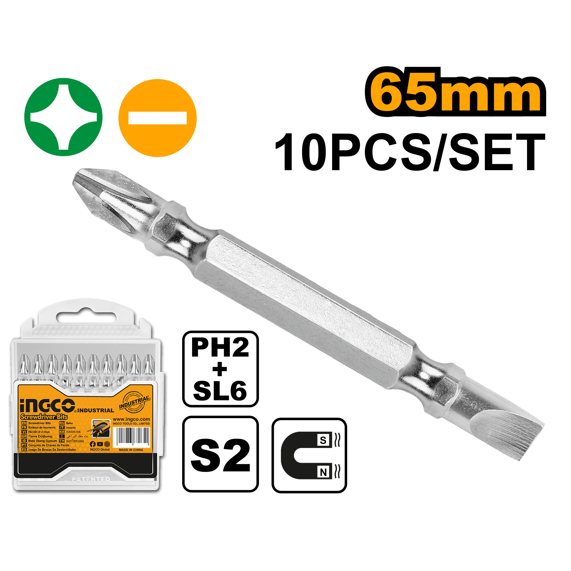 Set de Biti PH2 + SL6 Combinat + - 10buc