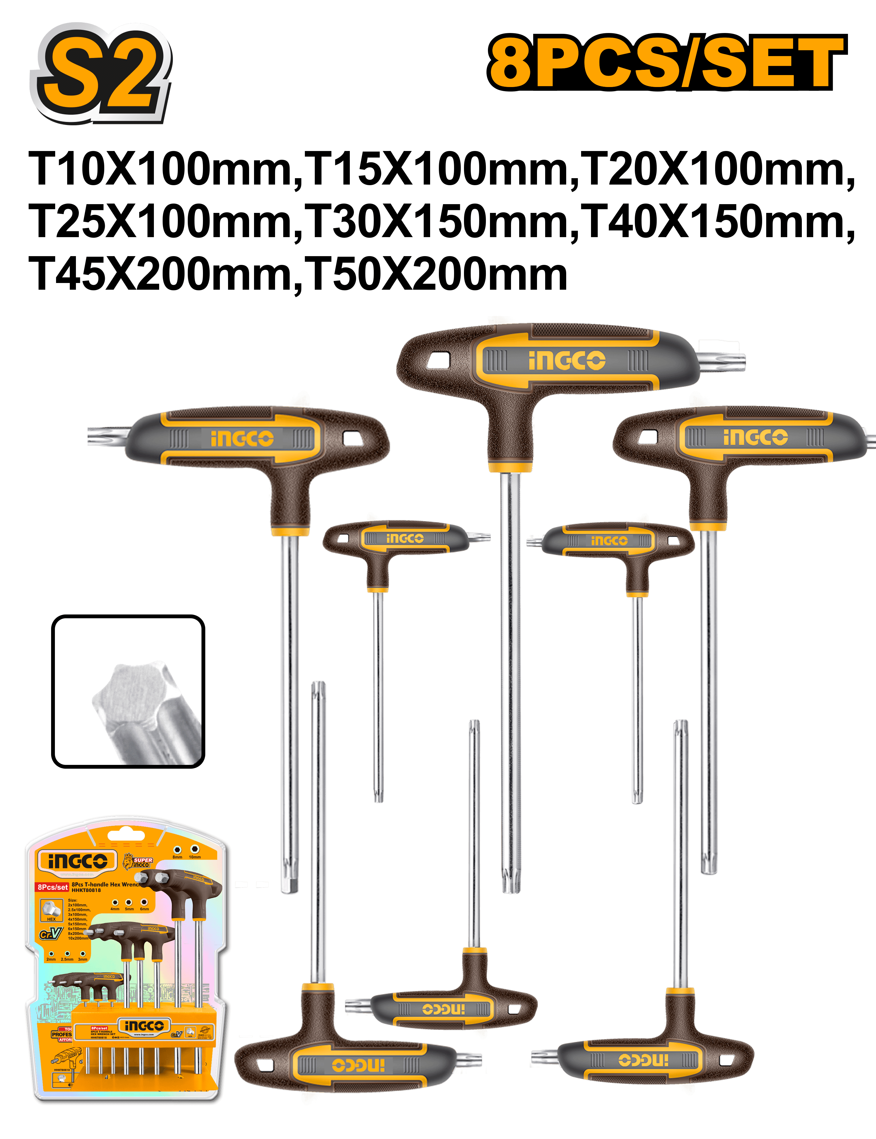 Torx in T Set 8buc
