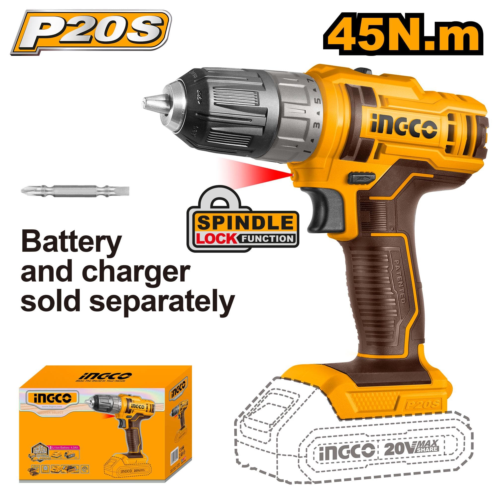 Bormasina 20V Fara Acumulator