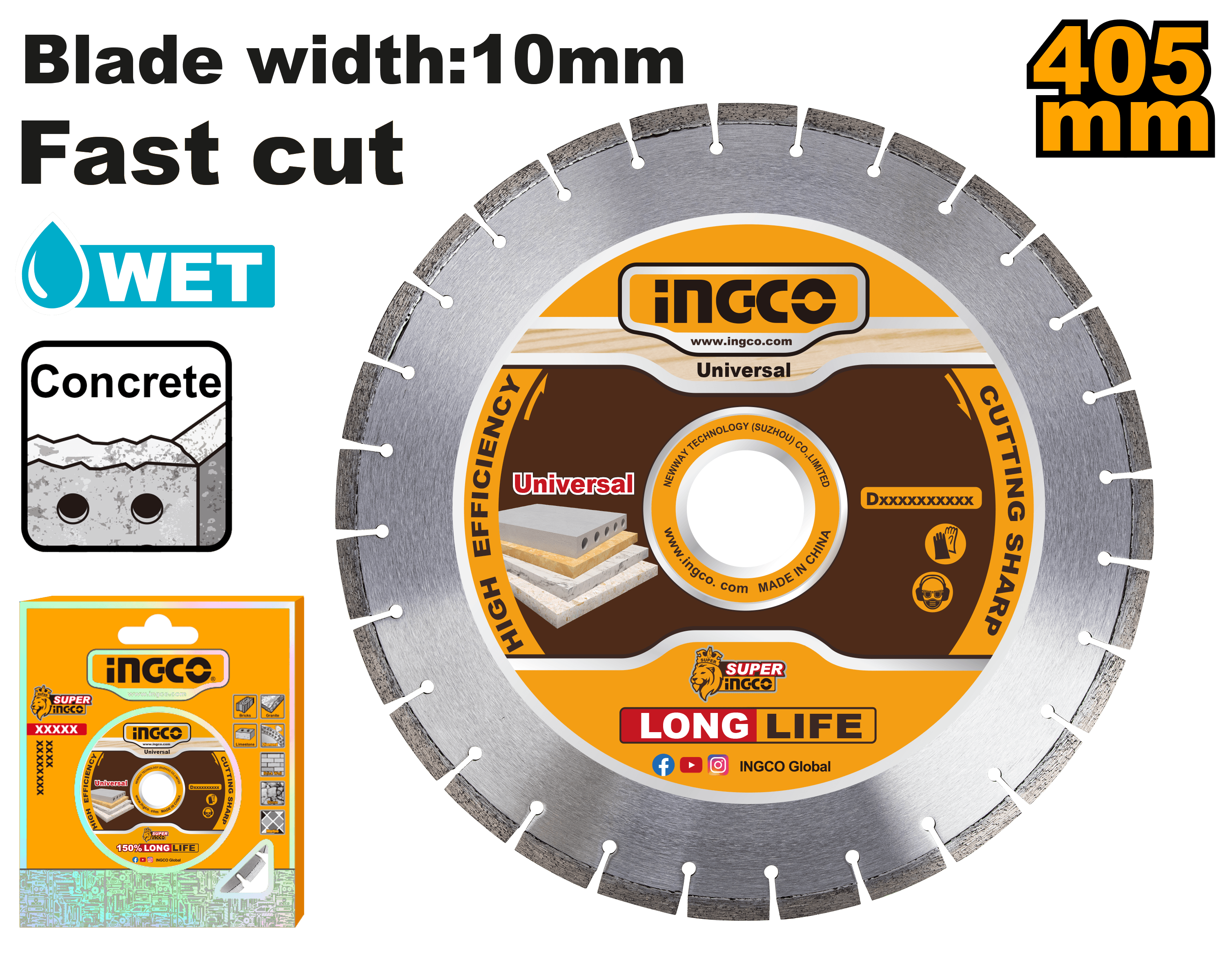Disc Diamantat Segmentat 405x25.4mm