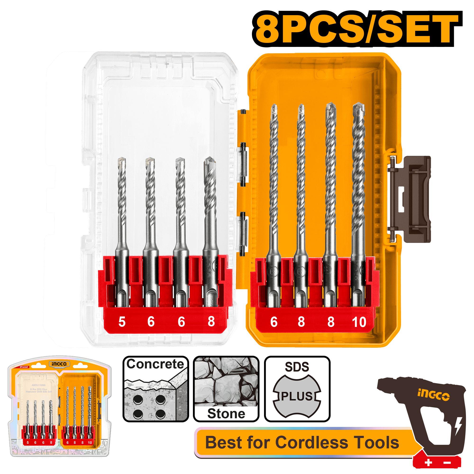 Set Burghie SDS Plus Ciocan 8buc