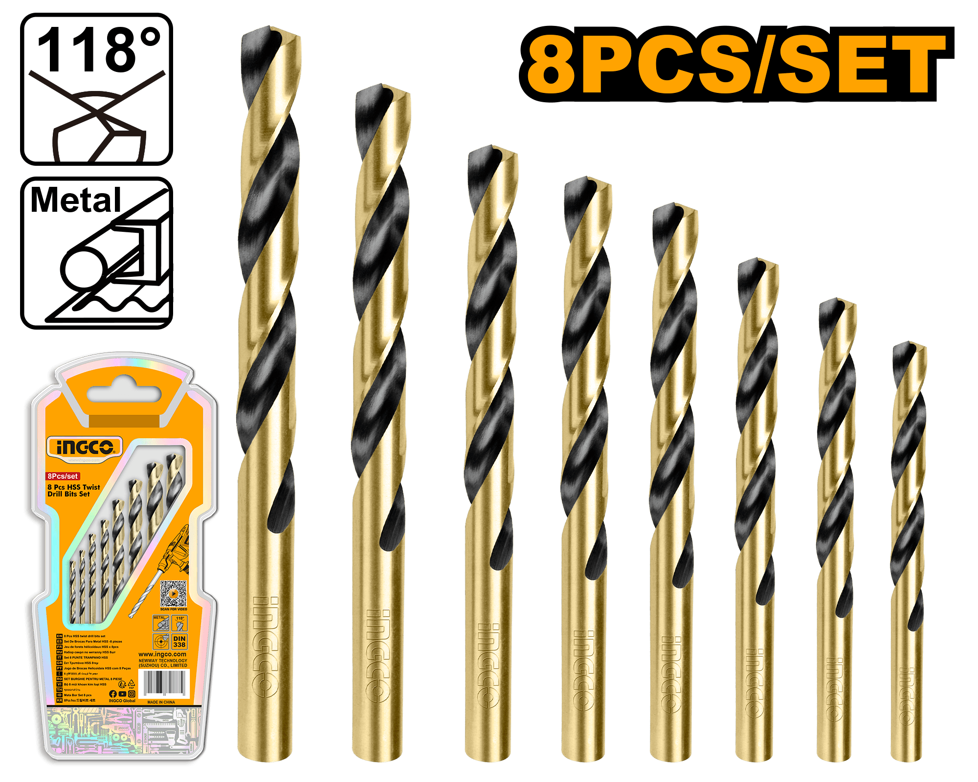 Set Burghie Metal 8buc Spiralate