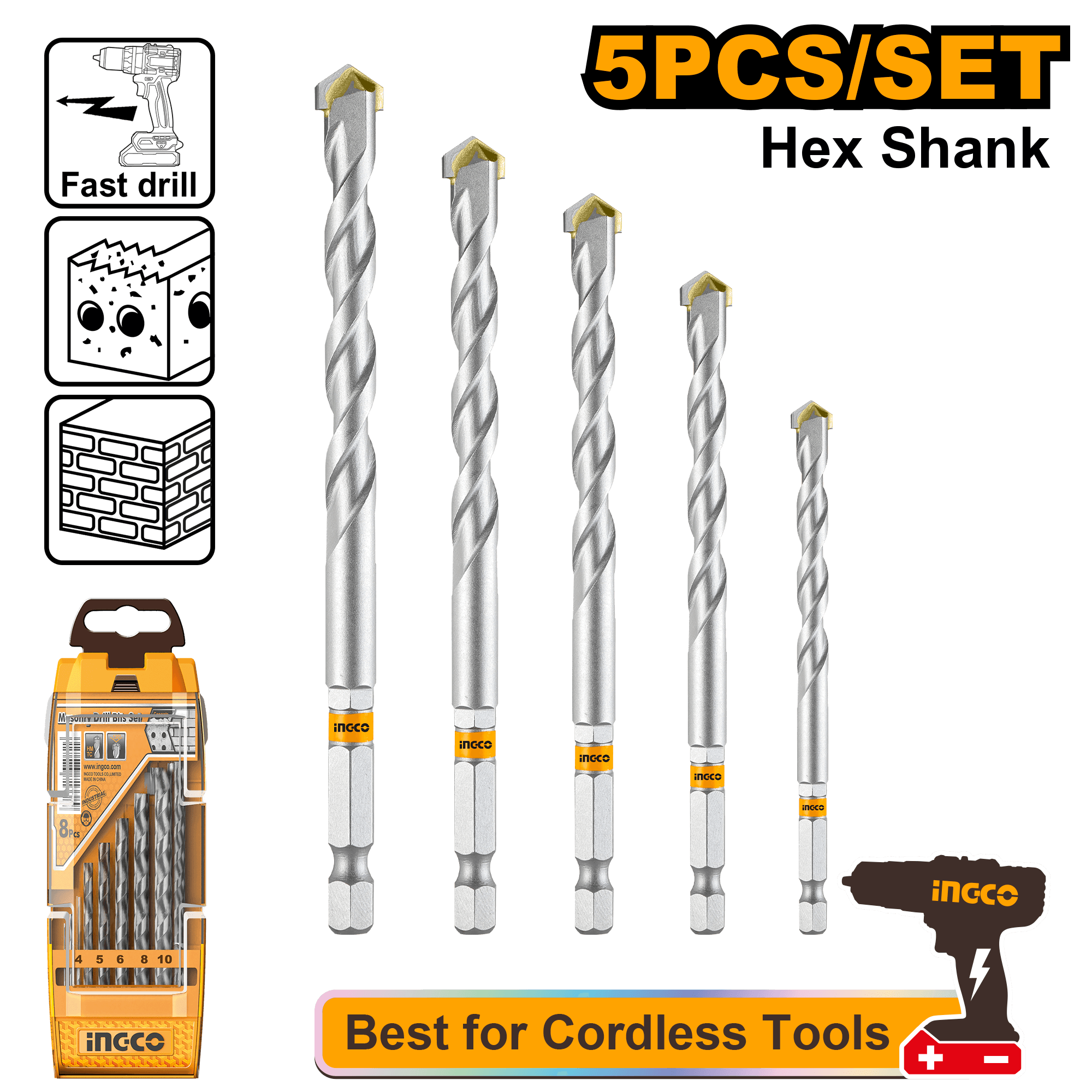 Set Burghie Beton 5buc