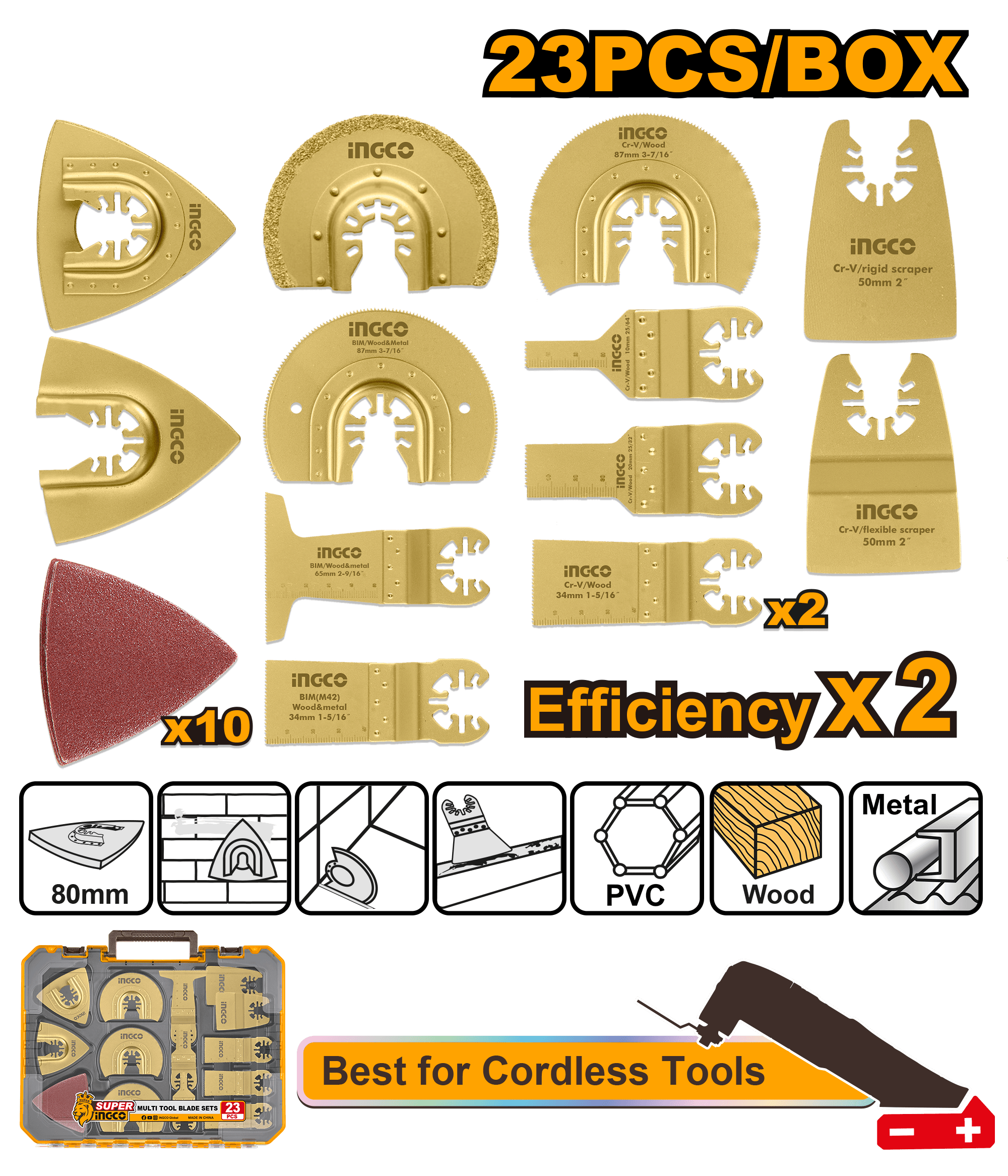 Accesorii Multi Tool pe Acumulator 23buc