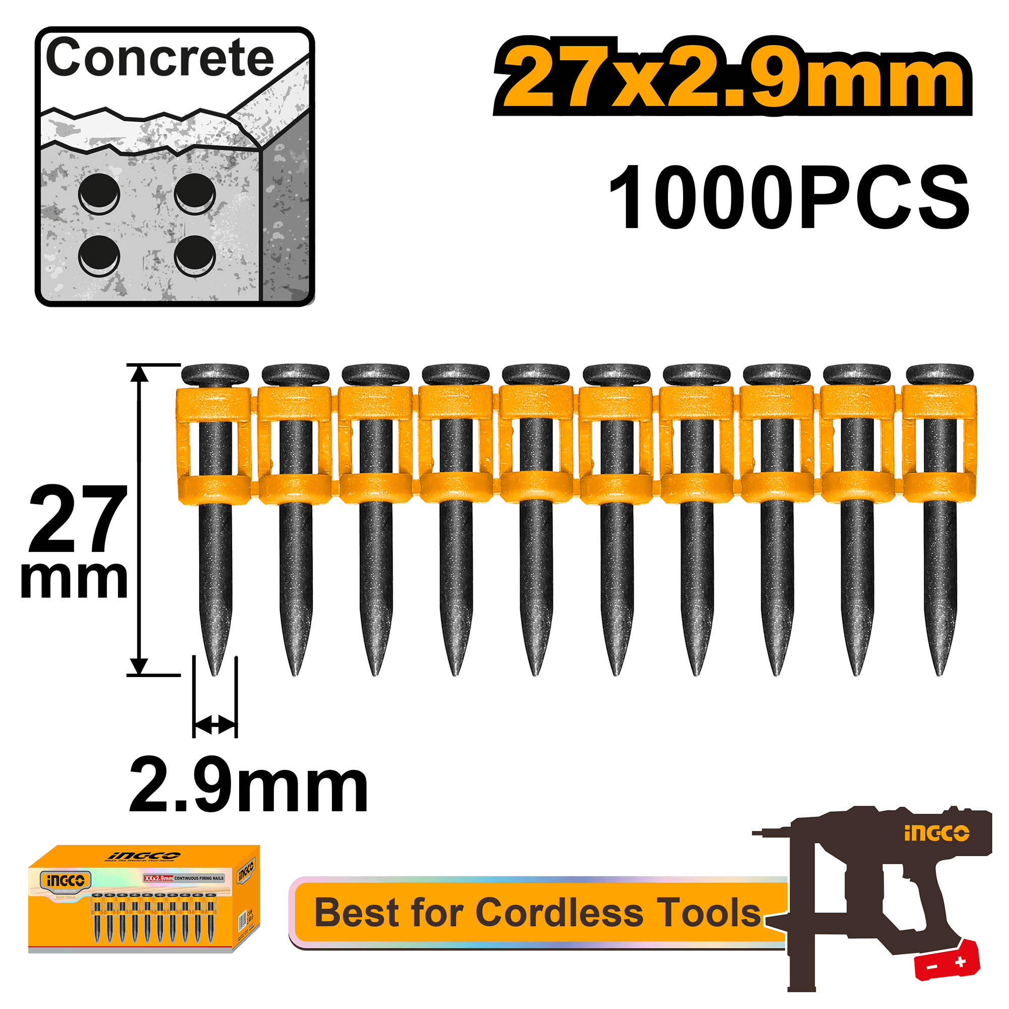 Cuie de Beton pentru Pistol Electric 