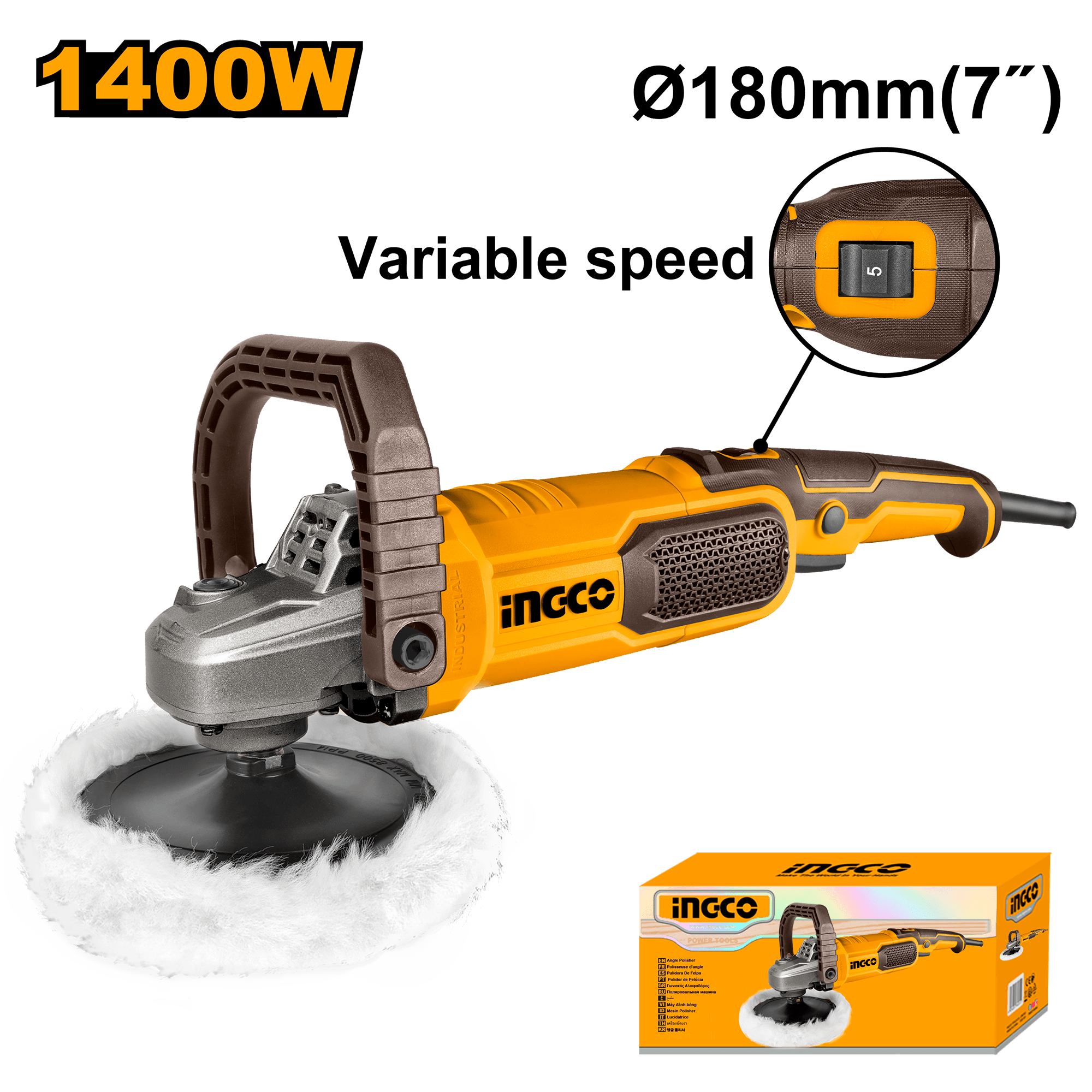 Masina de Polish Turatie Variabila 1400W 180mm