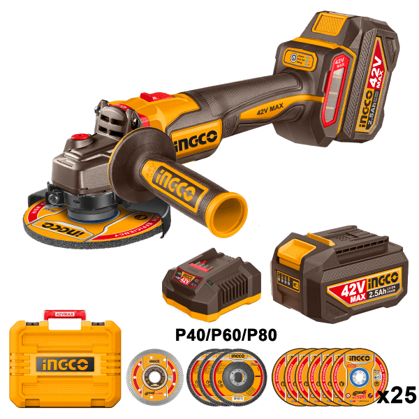 Flex Unghiular 42V cu 2 Acumulatori image