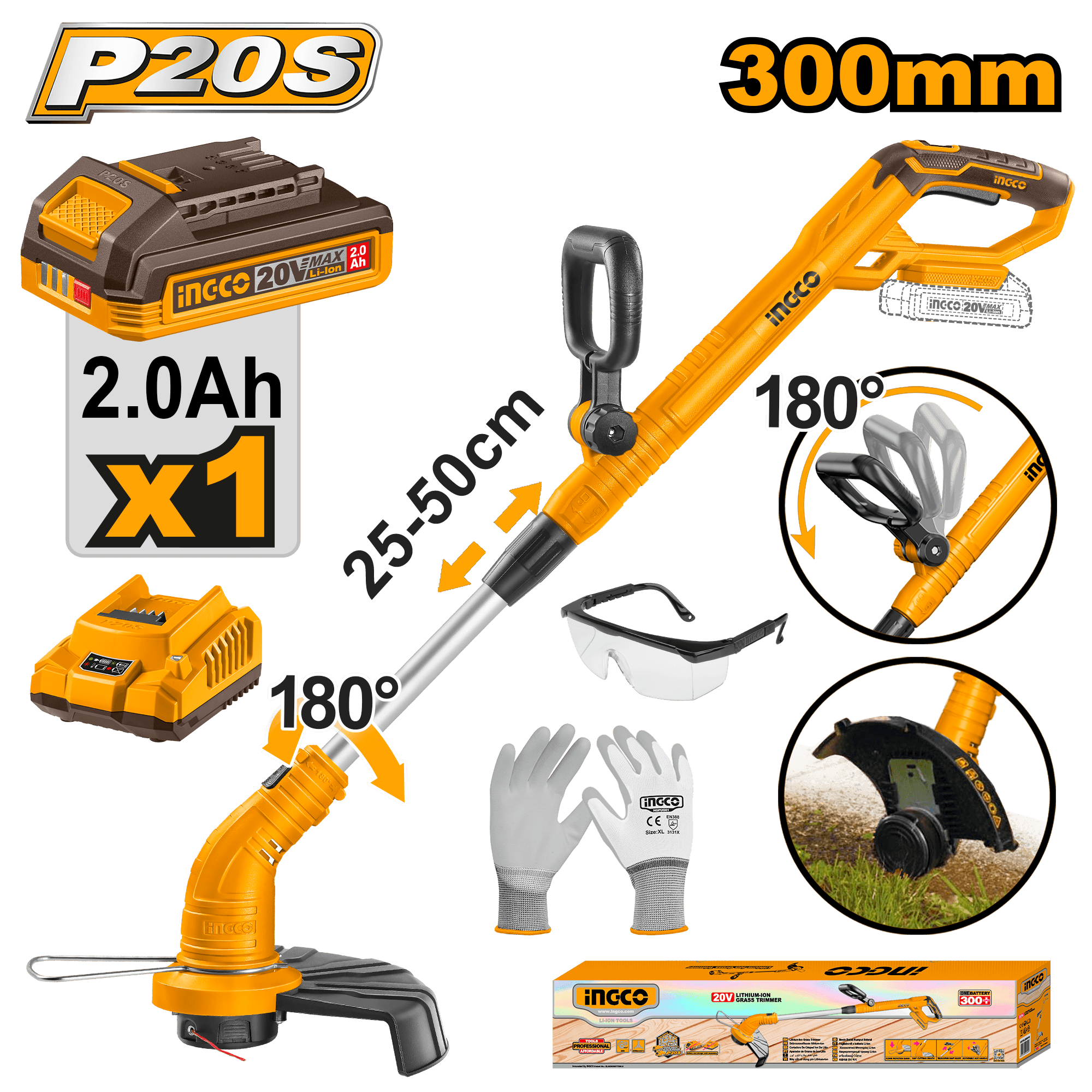 Motocoasa Mica 20V cu Baterie si Acumulator