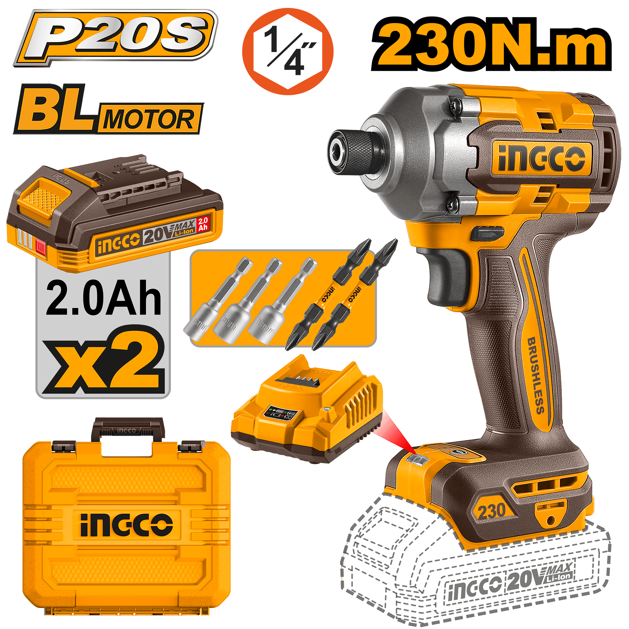 Filetanta Cu Impact 20V 230Nm