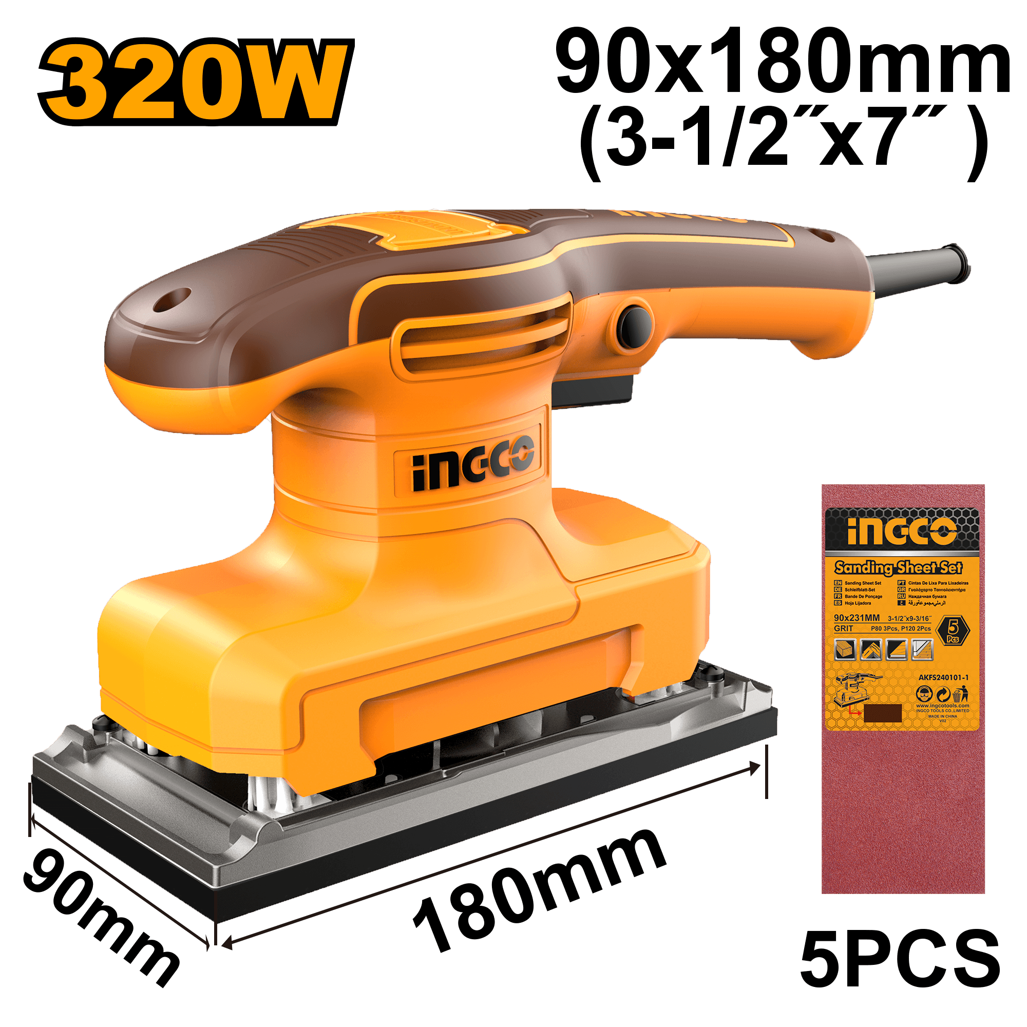 Slefuitor Electric 320W 180x90mm Industrial