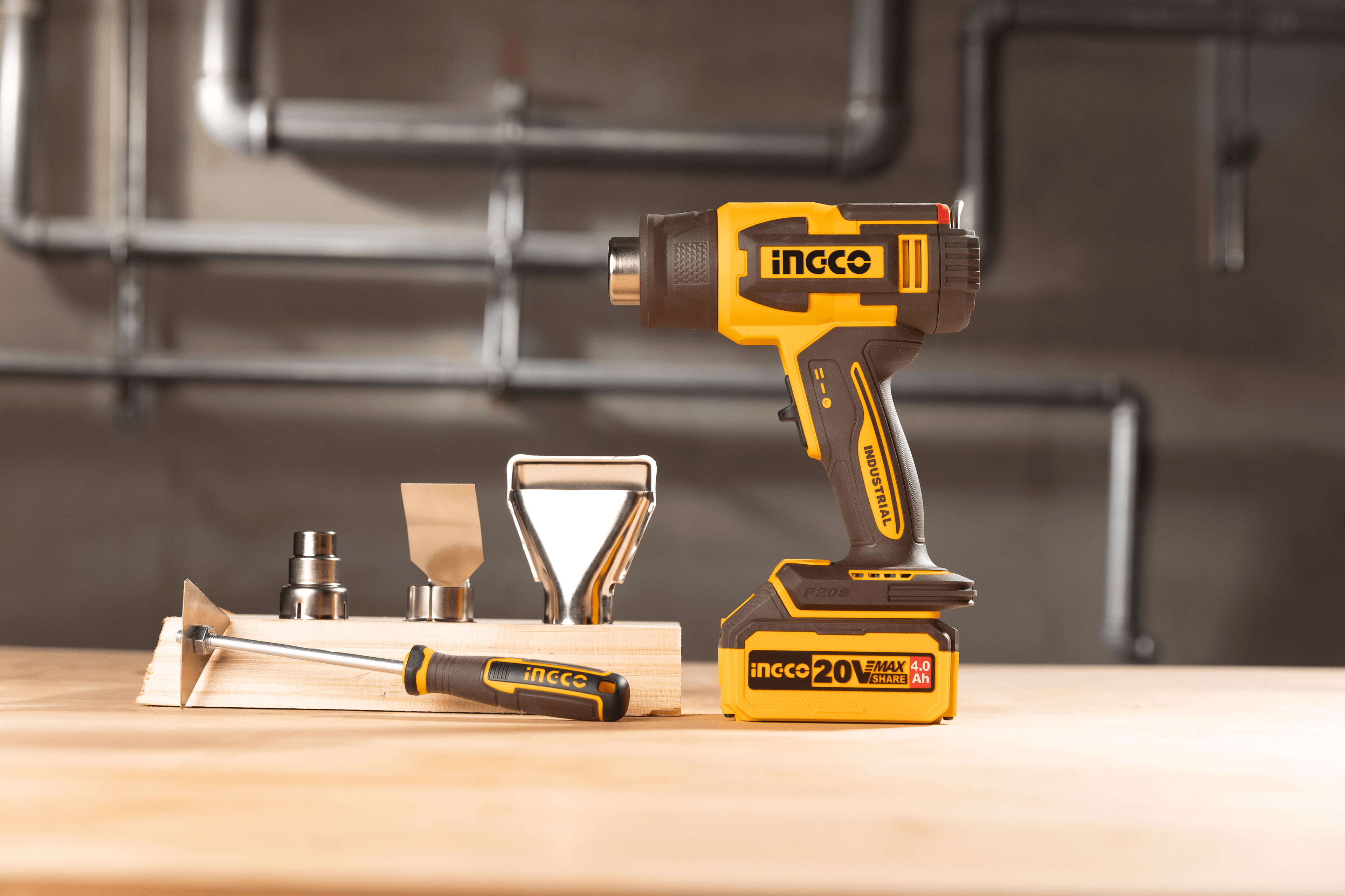 Pistol de Aer Cald 20V cu Afisaj Electronic image