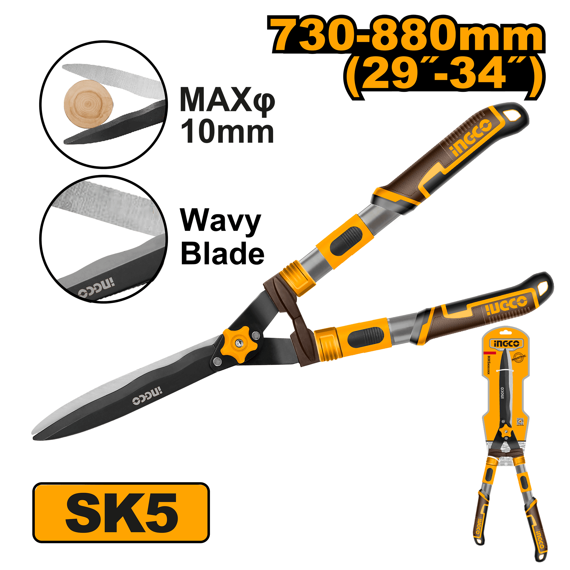 Foarfeca pentru Gard Viu cu Maner Telescopic