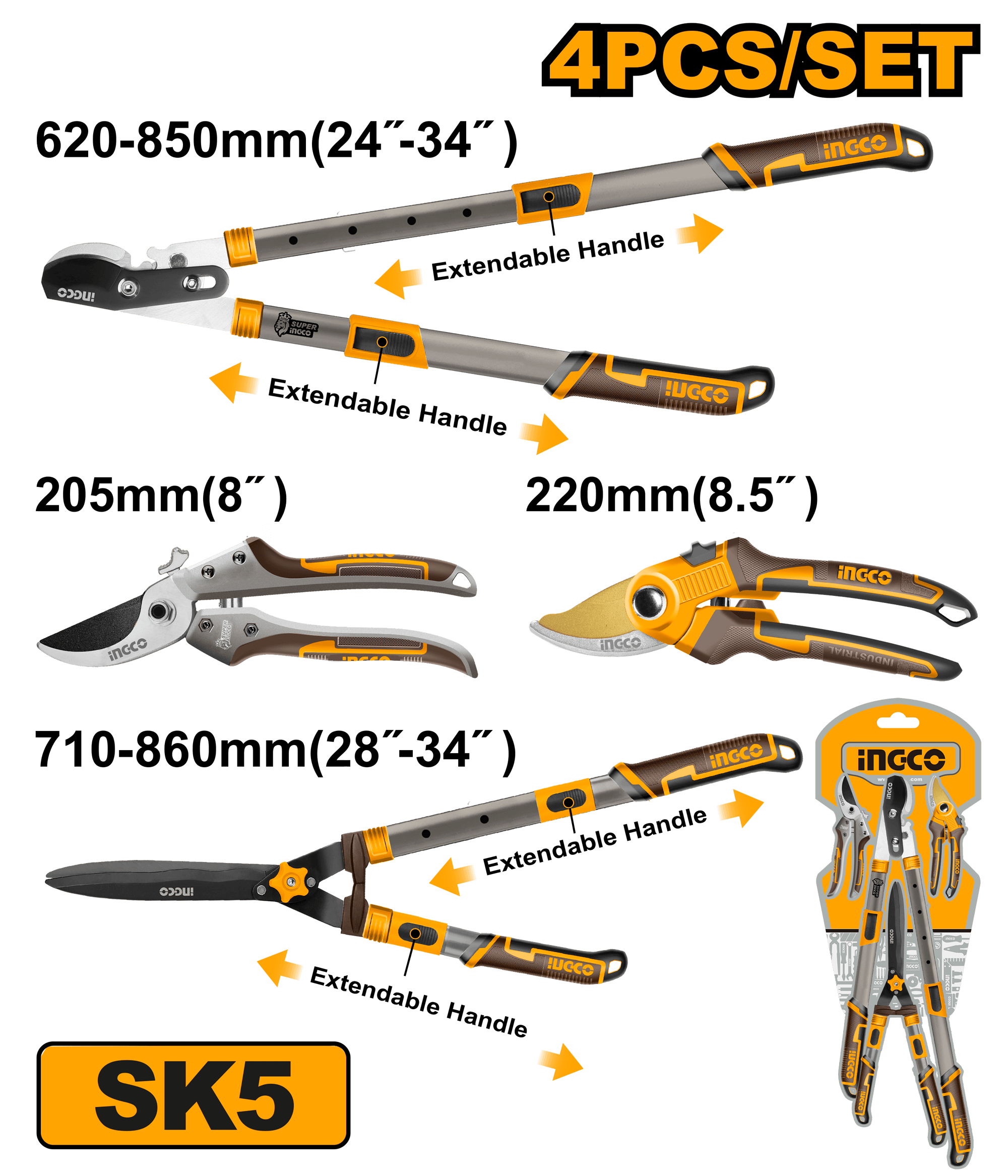 Foarfeci pentru Pomi Set 4buc