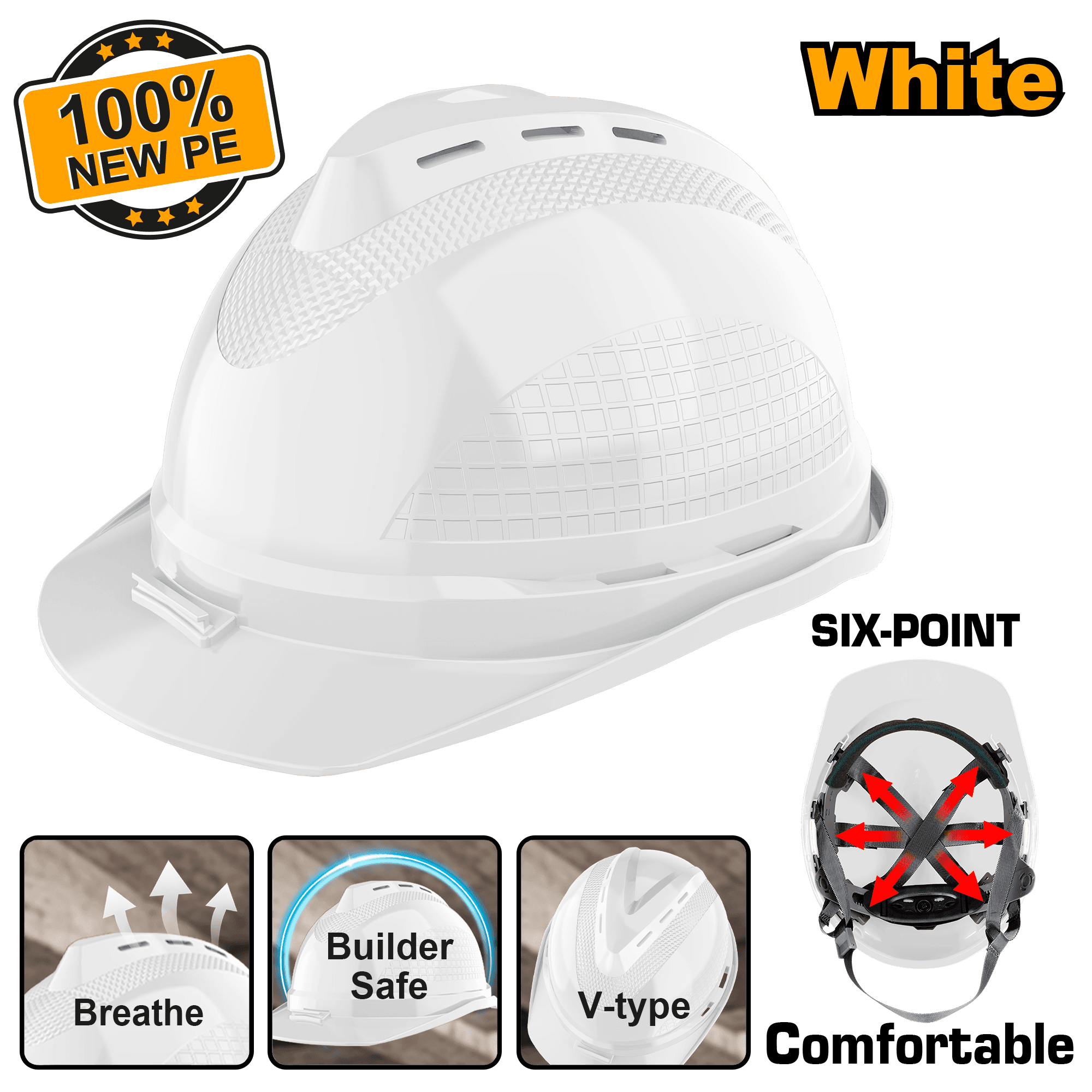 Casca de Protectie Alba Ventilata