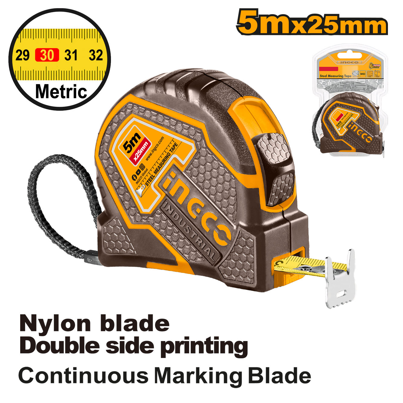 Ruleta PROFESIONALA 5mx25mm