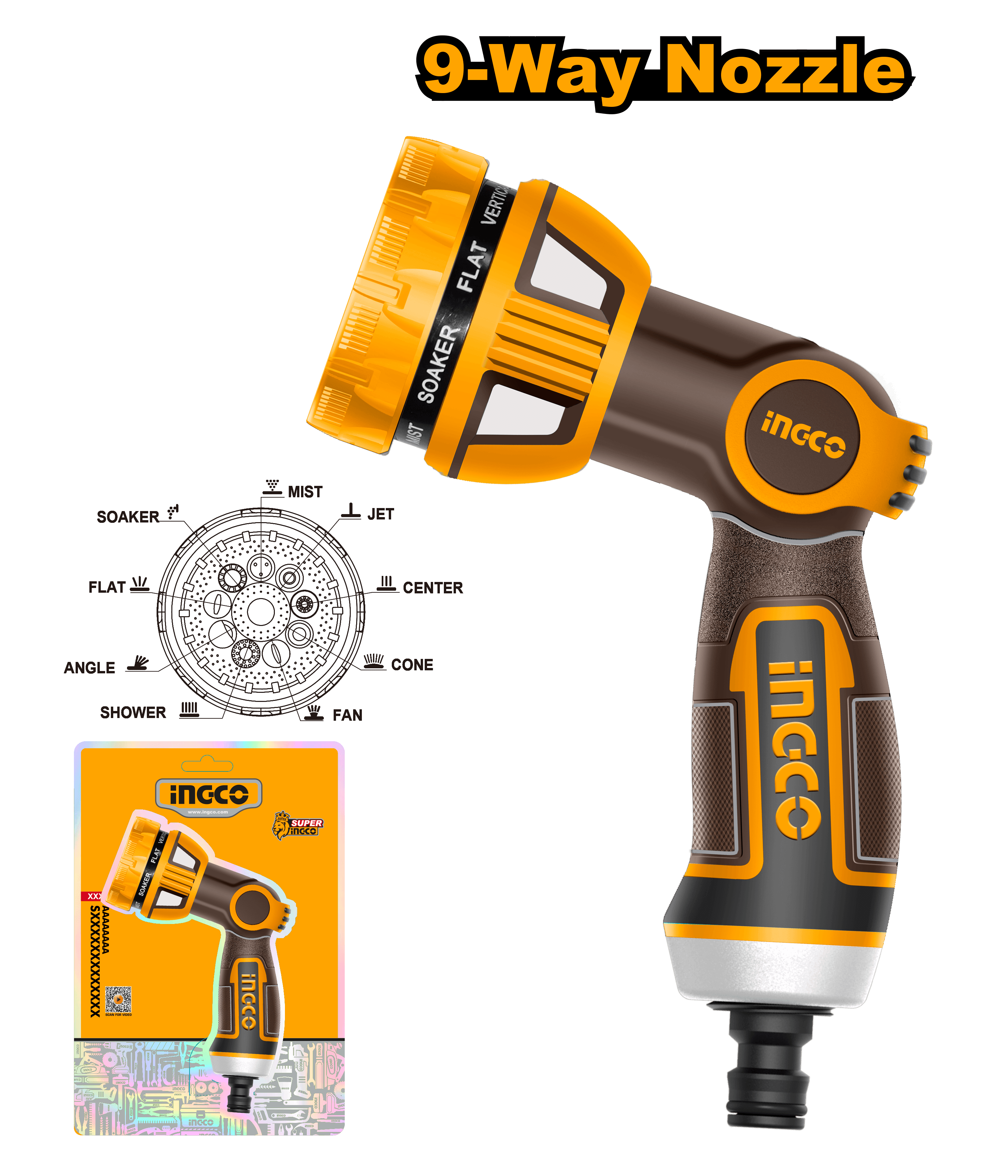 Pistol pentru Stropit 9 Functii Industrial