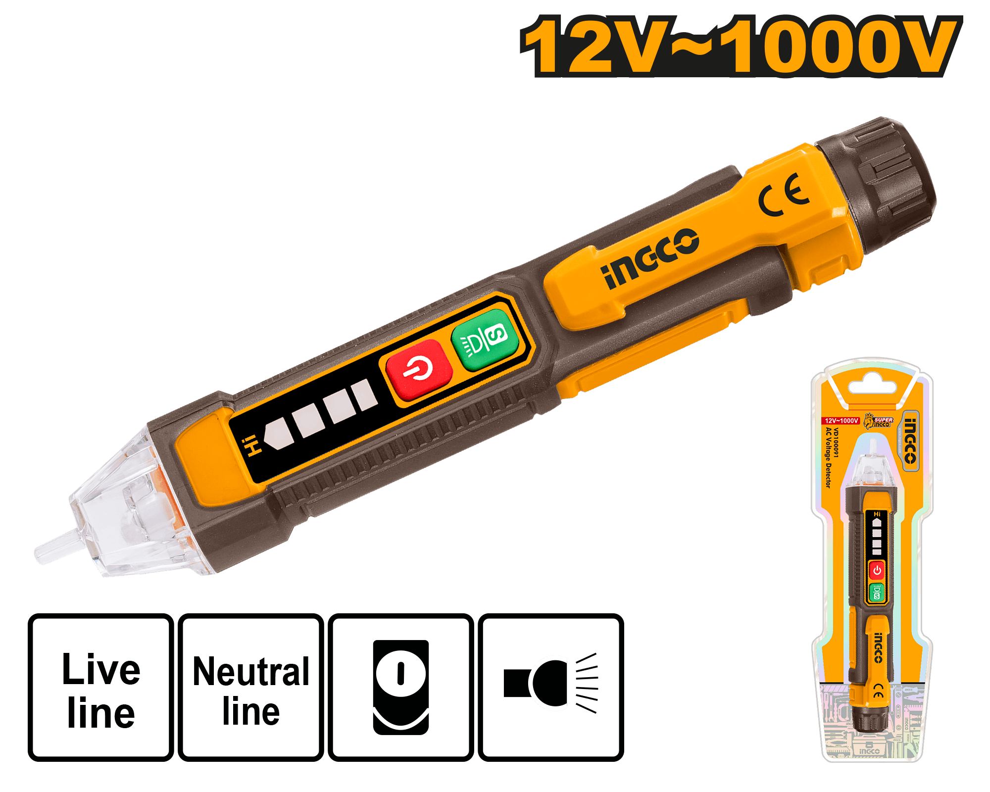 Surubelnita de Control Ecran Digital 12-1000V cu Alarma