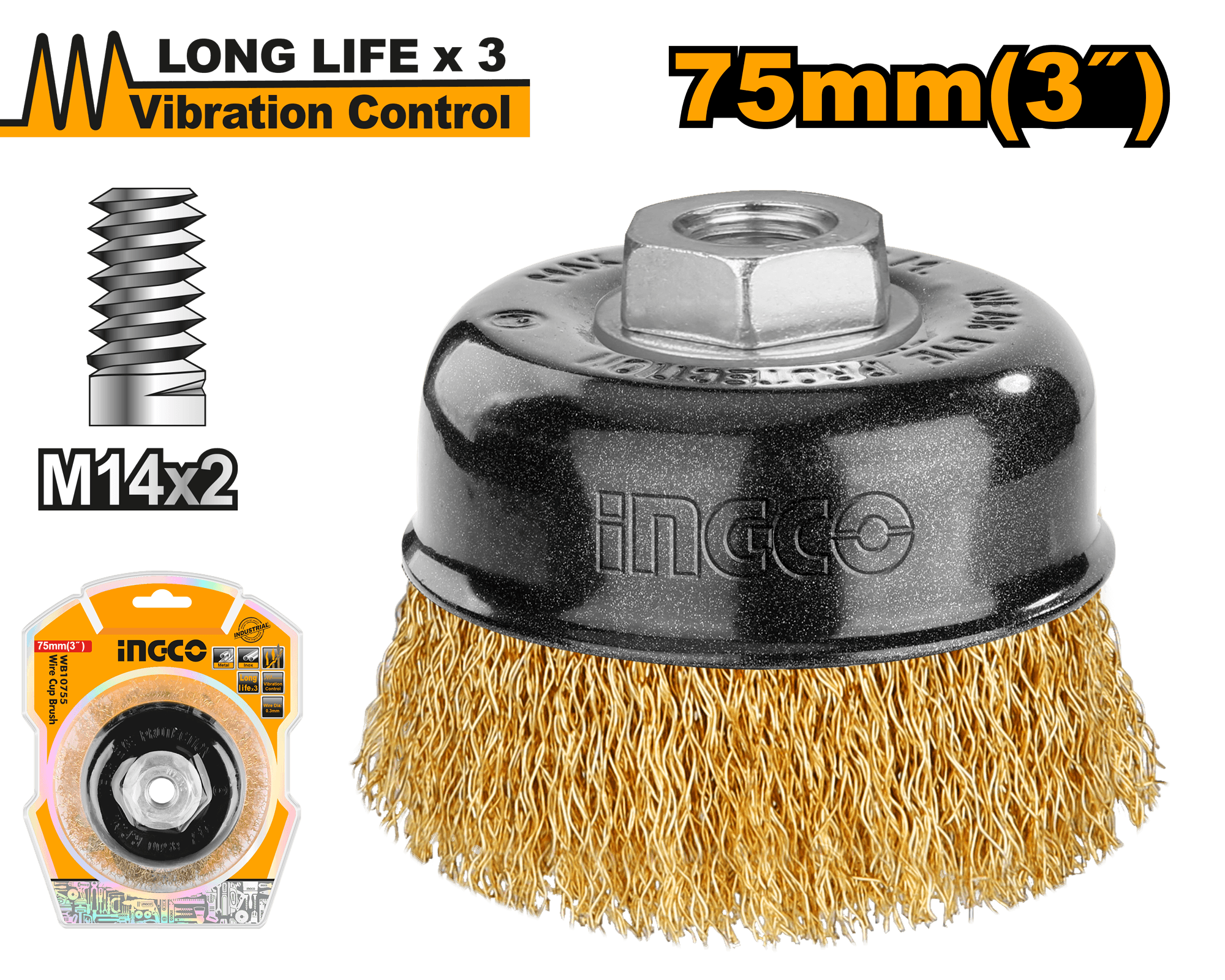 Perie de Sarma Cupa 75mm Long Life