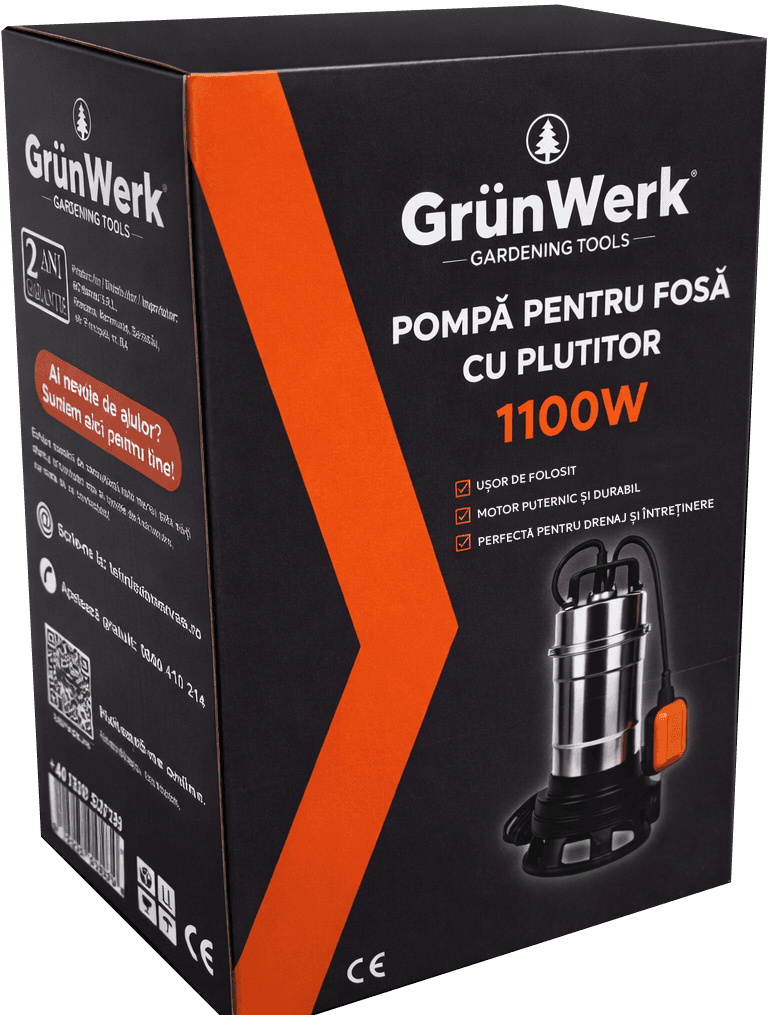 Pompa Apa Murdara Inox cu Plutitor GW 1.1KW image