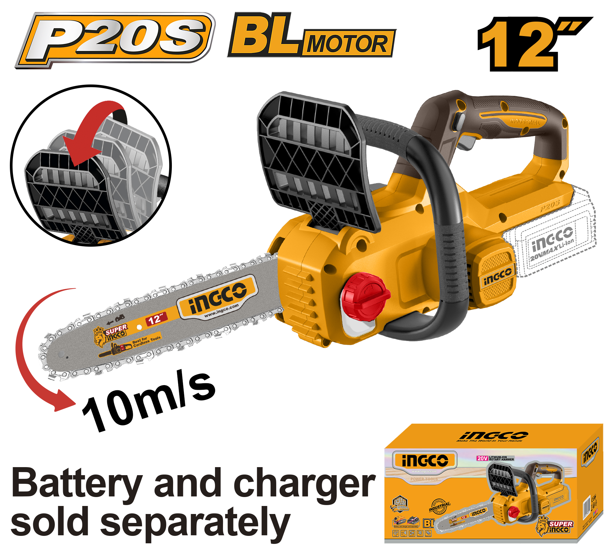 Motofierastrau 20V 12"