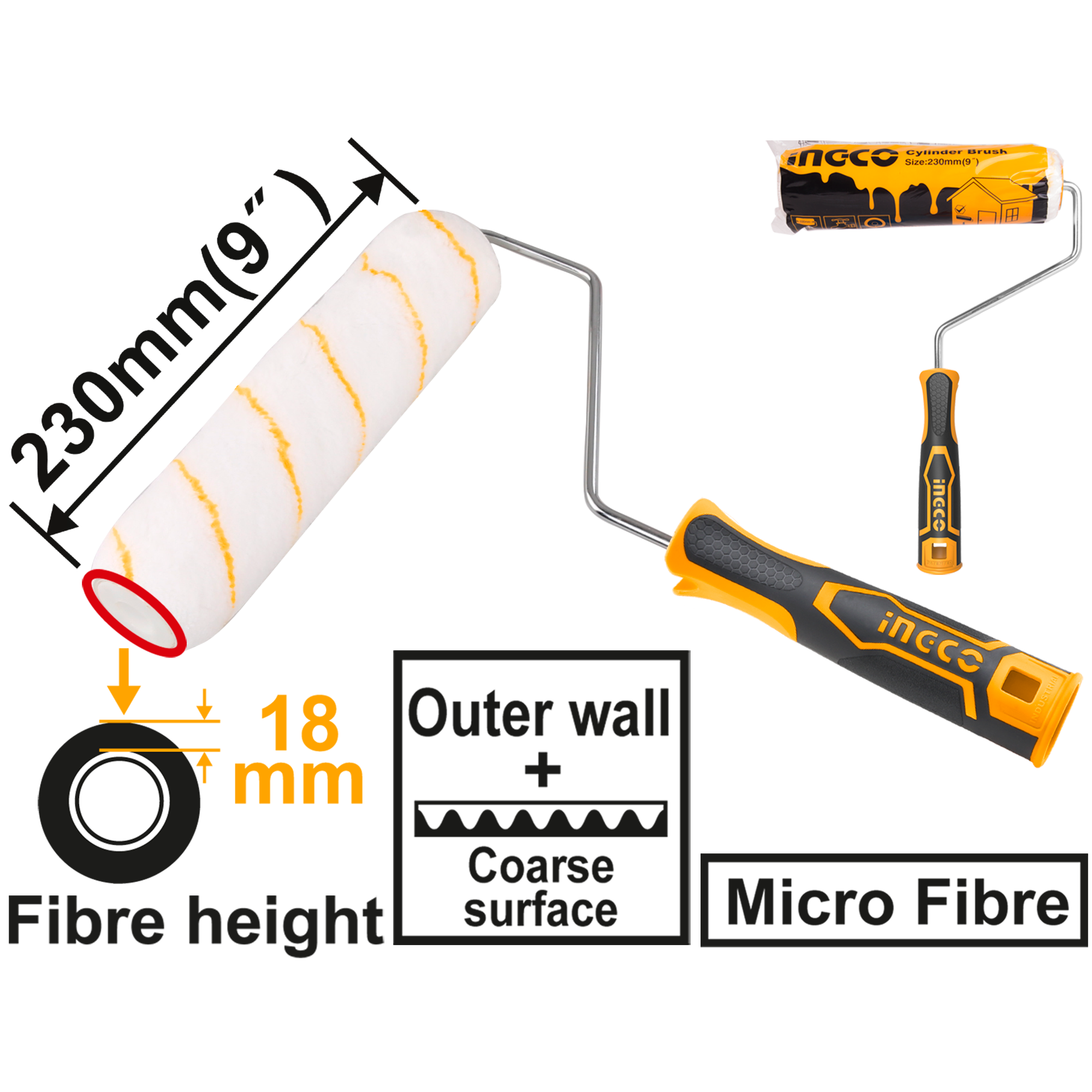 Trafalet 230mm Fibra 18mm Exterior