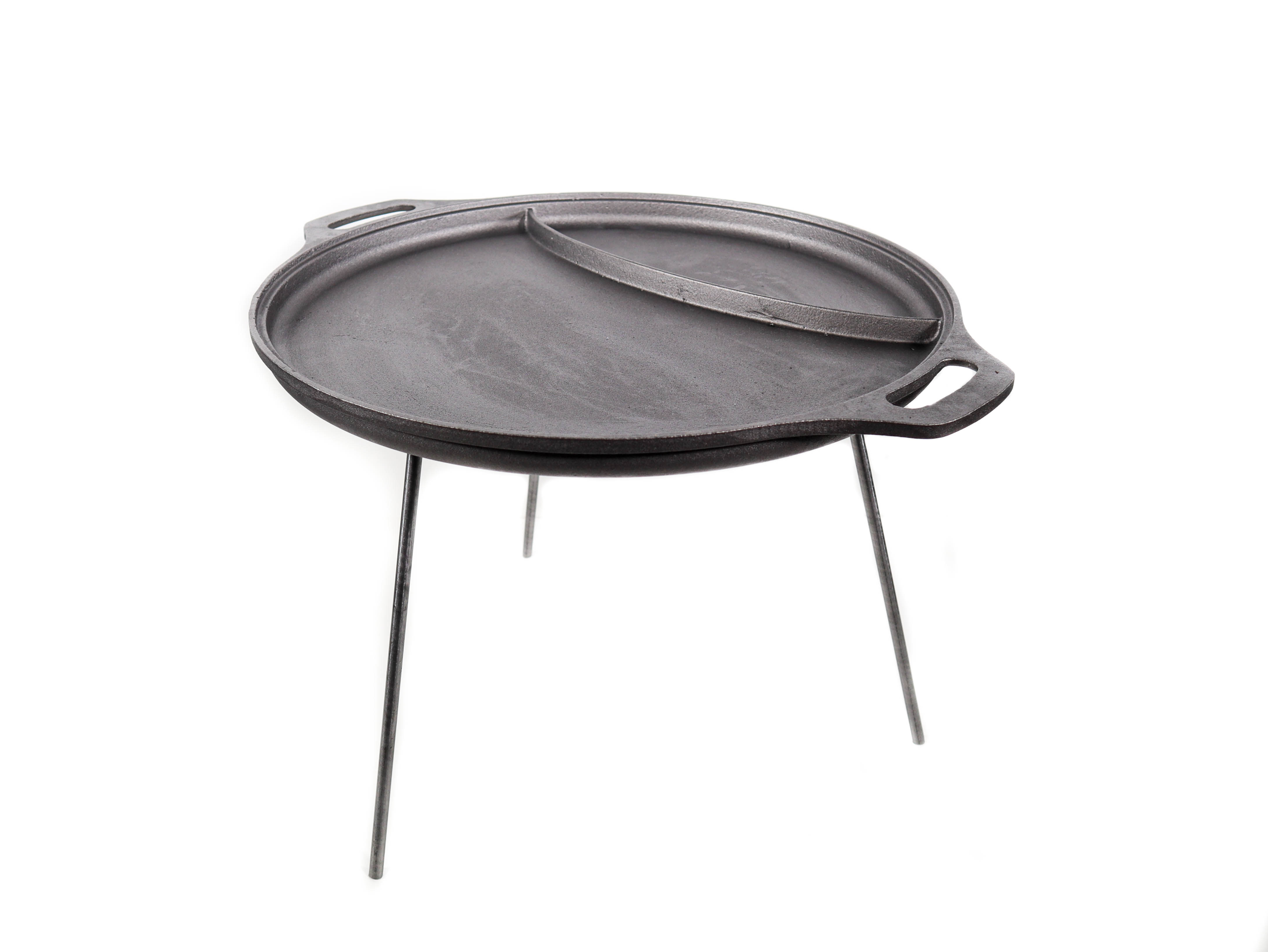 Disc Turnat Fonta Gratar cu 3 Picioare 50cm