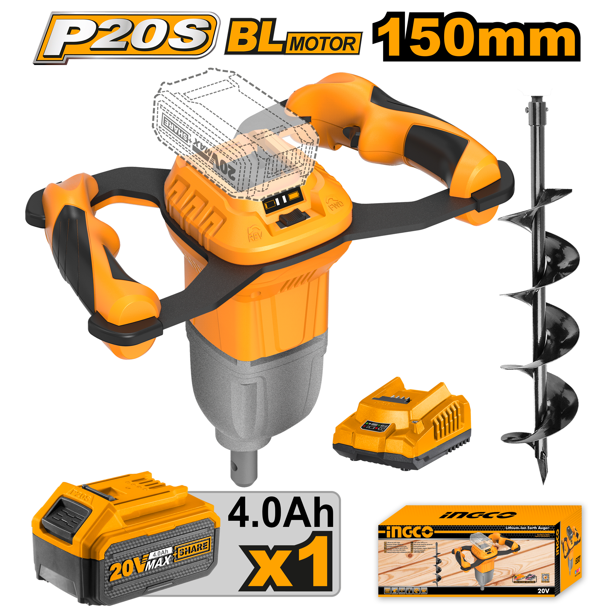 Motoforeza 20V cu 1 Acumulator 4Ah