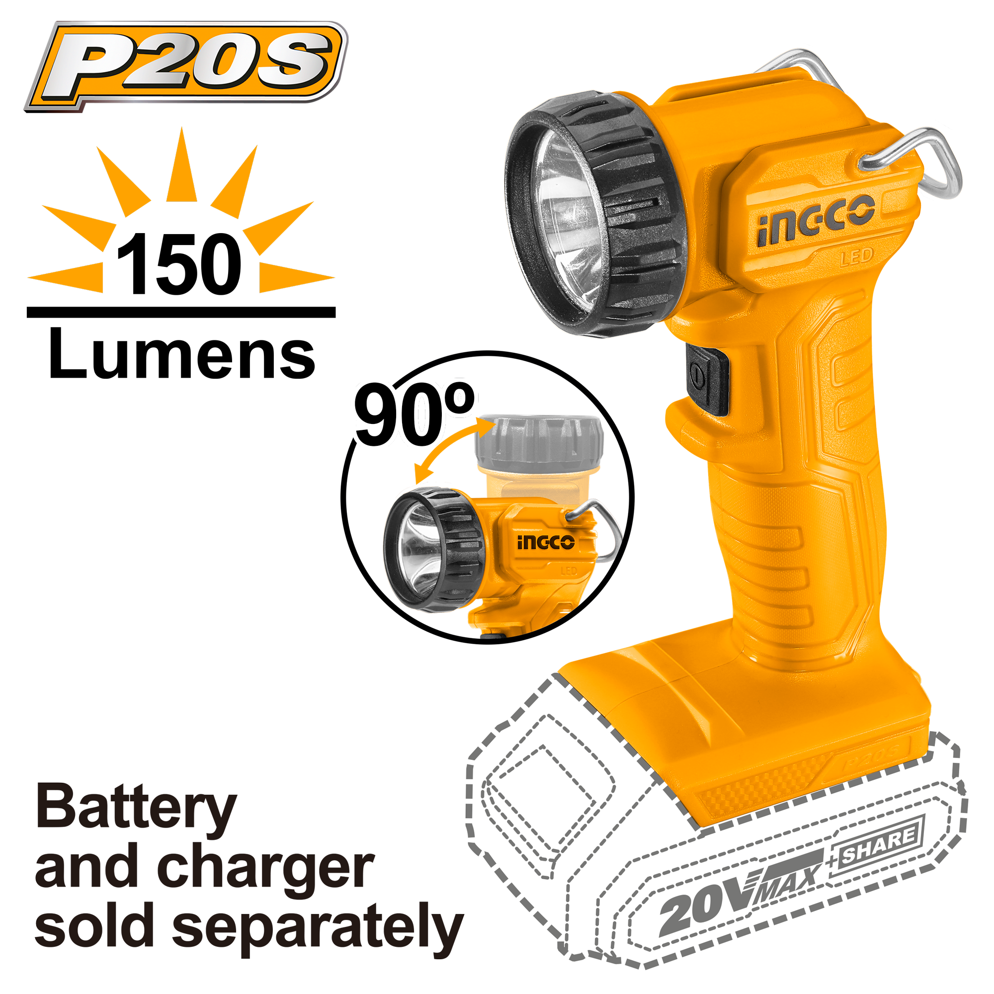 Lanterna 20V 150lumeni