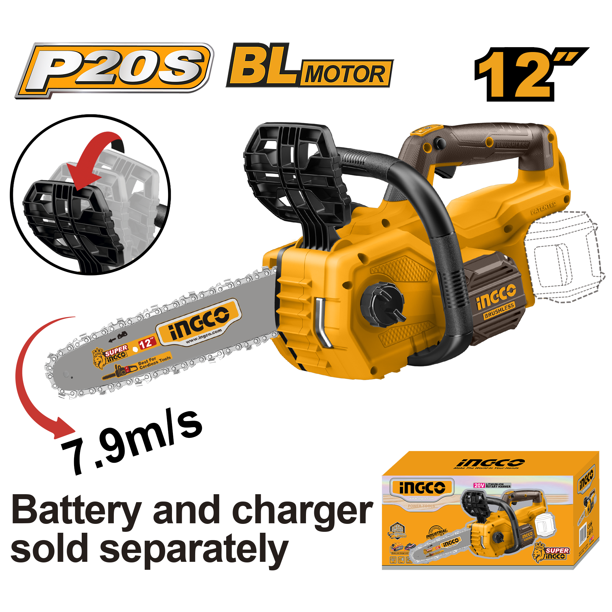 Motofierastrau 20V BL Motor 12"