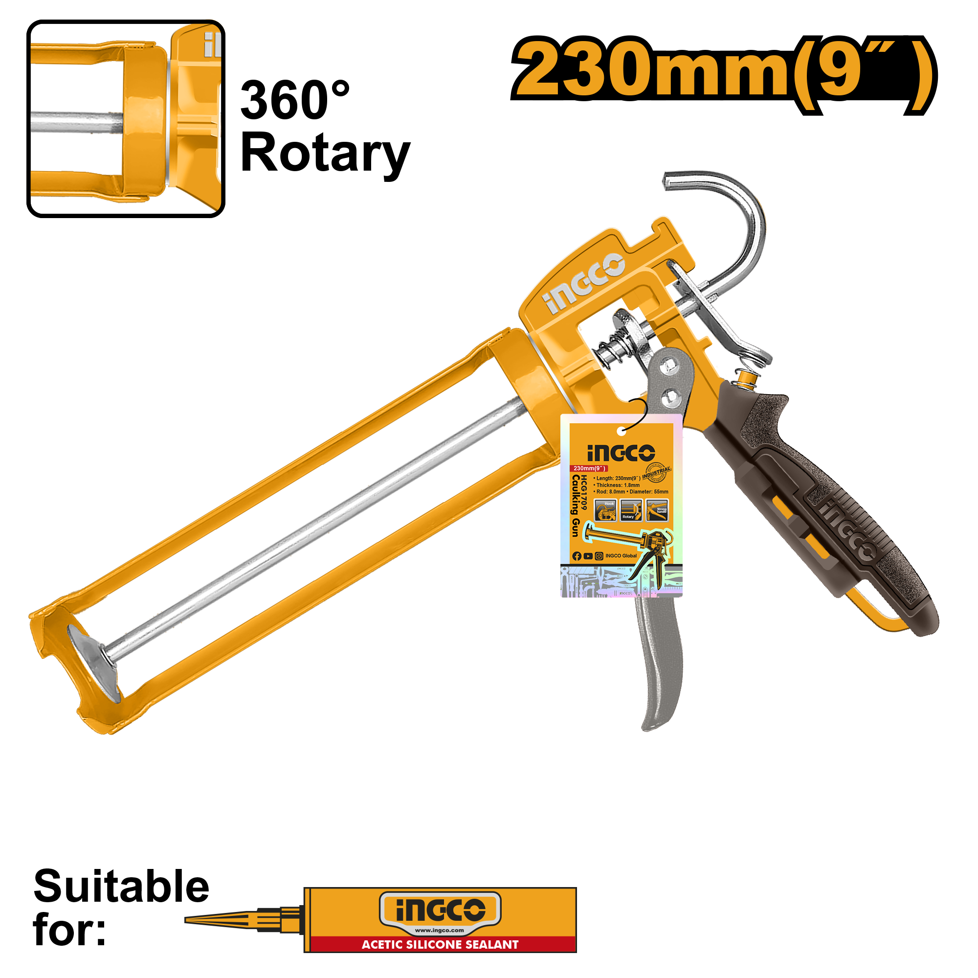 Pistol Silicon Rotativ 9''