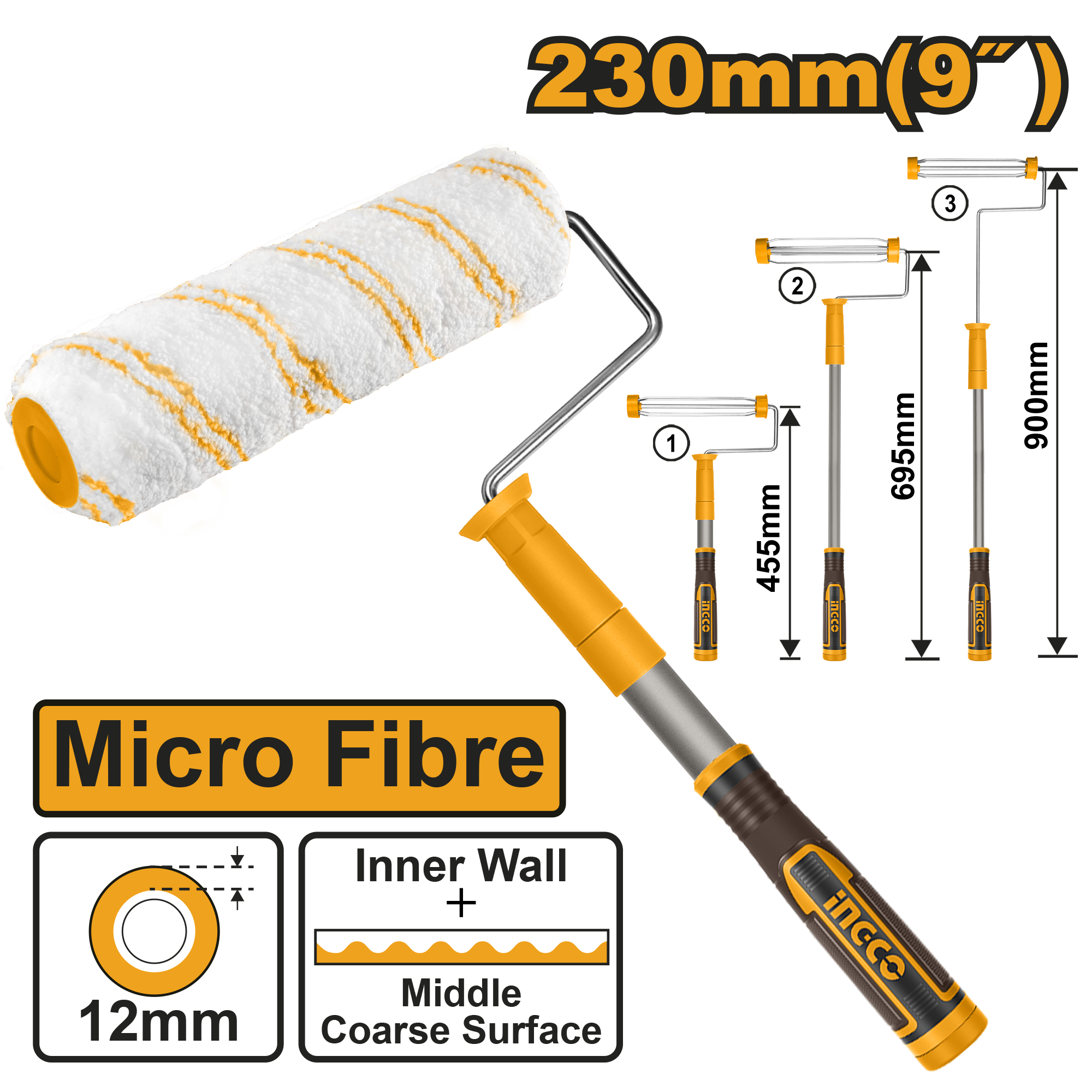 Trafalet cu Maner Extensibil 230mm Interior