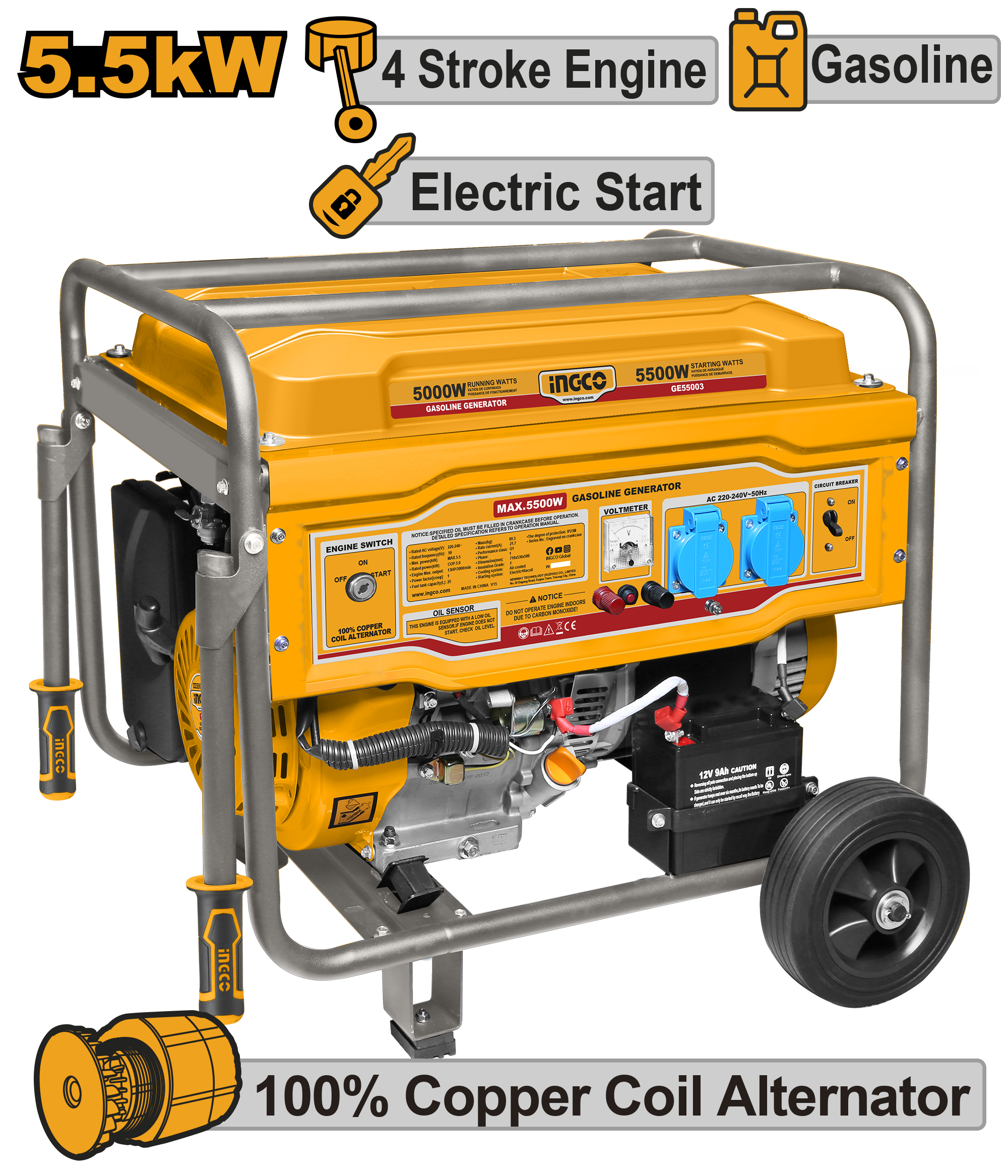 Generator 5.5KW Motor 4 Timpi