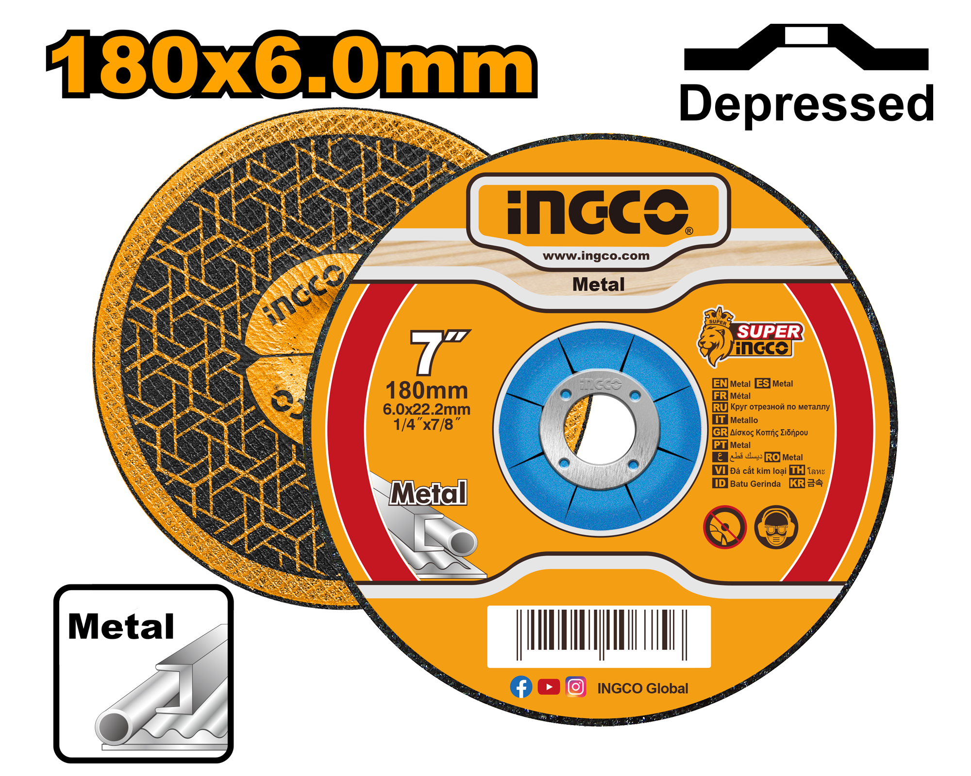 Disc Abraziv Polizat Ingco 230x6.0mm