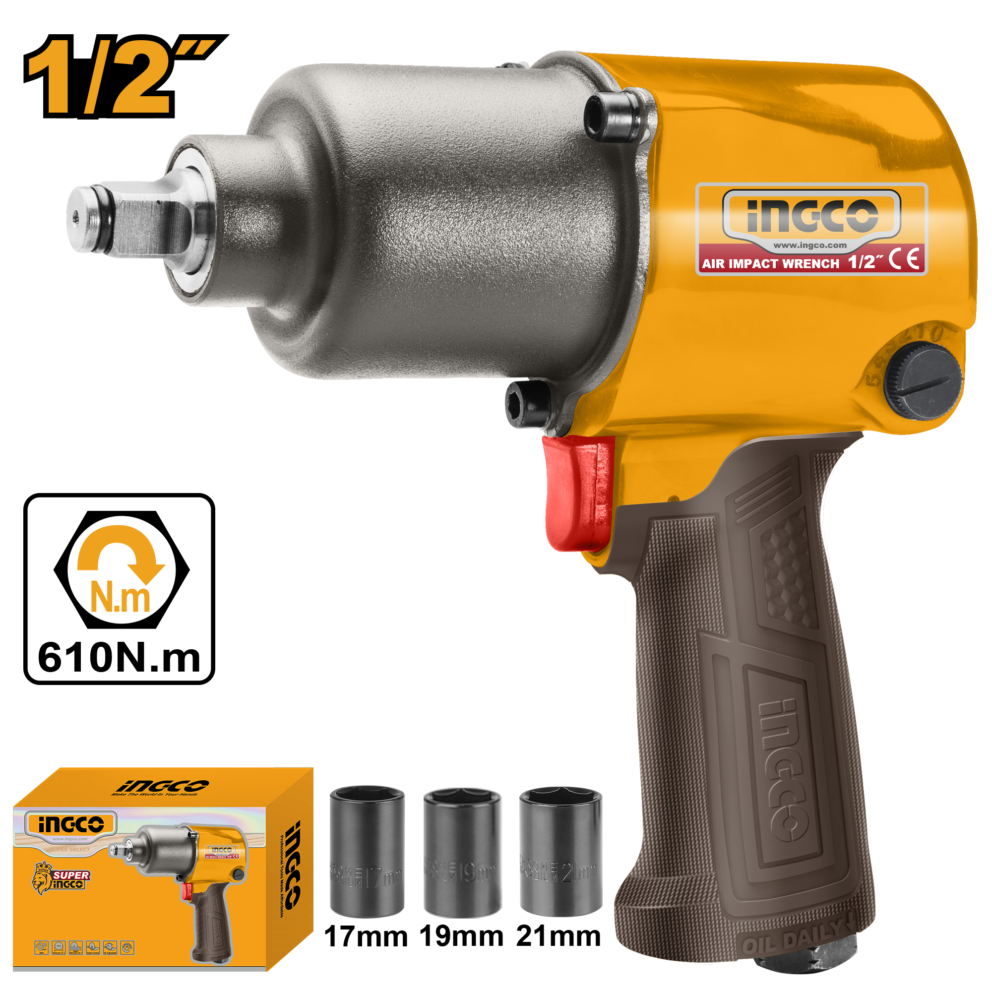 Pistol Pneumatic 1/2 610Nm