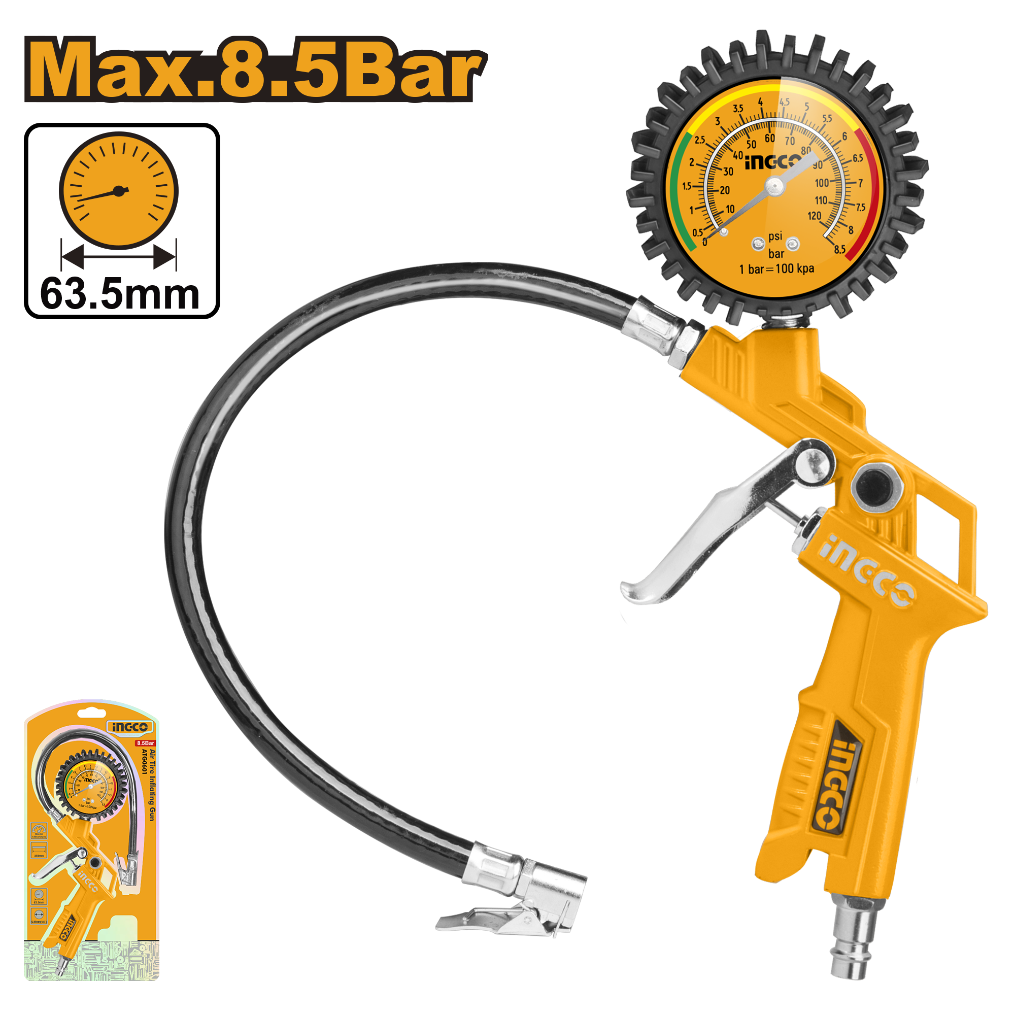 Pistol cu Manometru pentru Umflare Anvelope