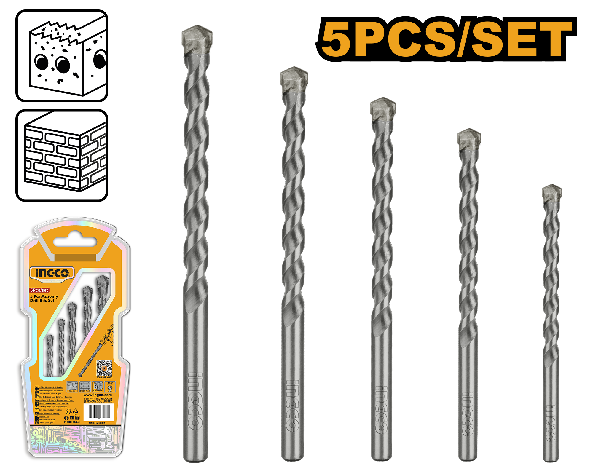 Set Burghie Beton 5buc