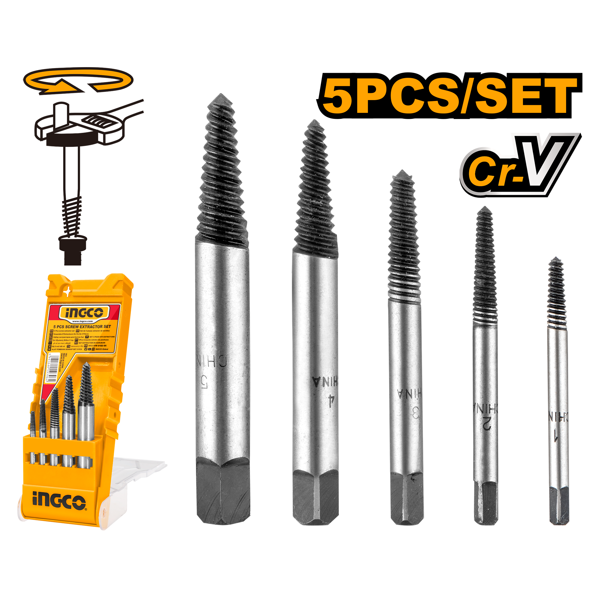 Extractor Suruburi Set 5buc