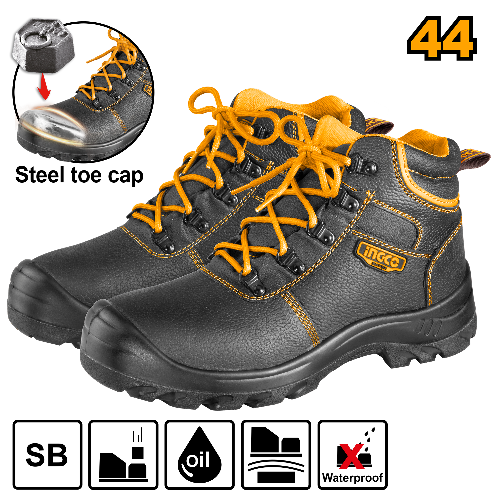 Bocanci Protectie Negri cu Varf Metalic 40