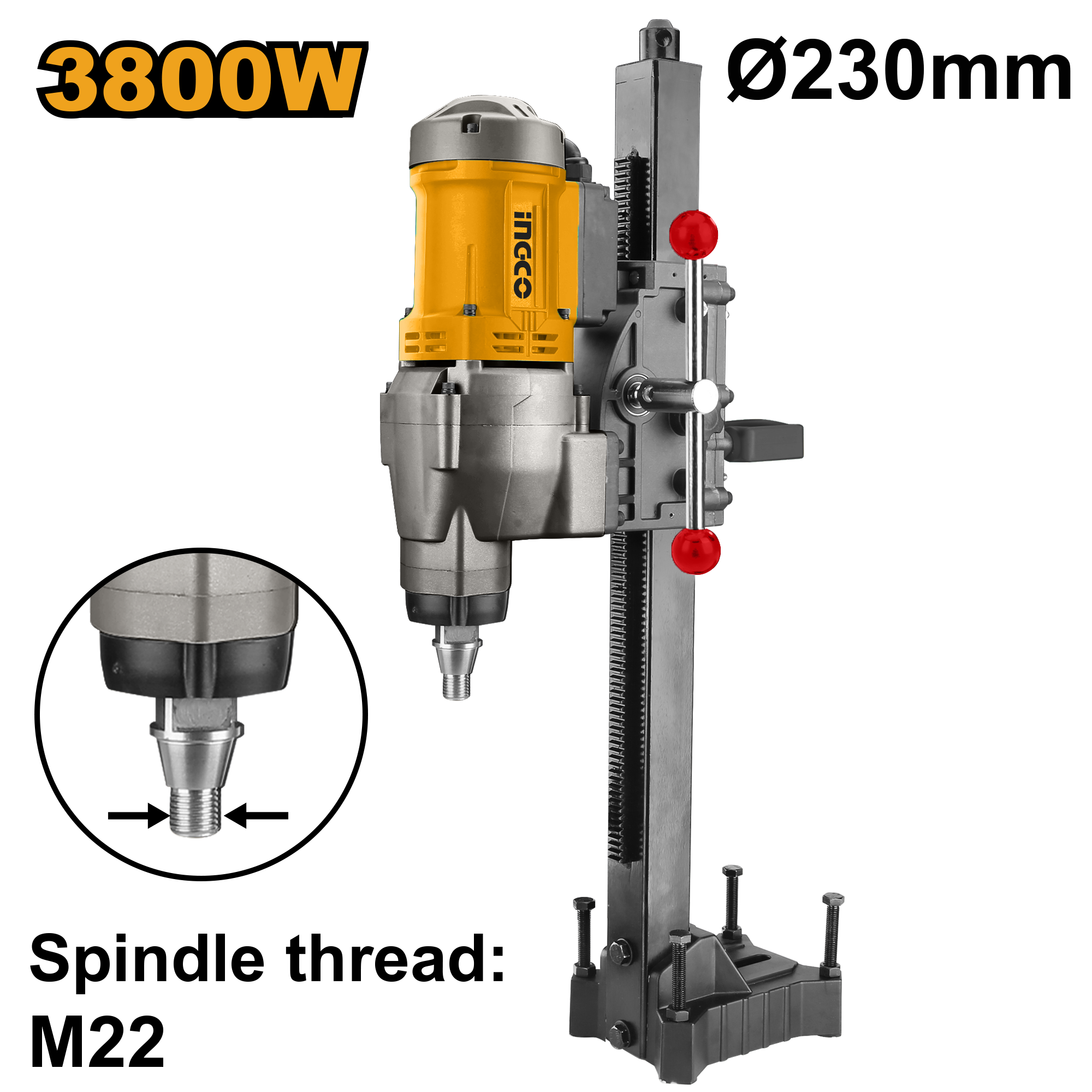 Masina de Carotat cu Coloana 3800W 230mm