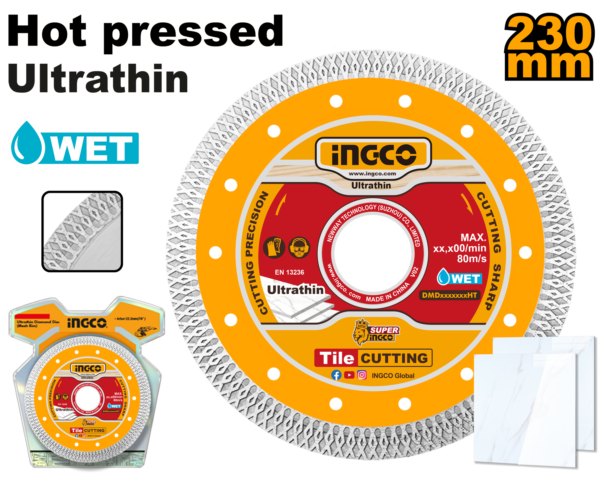 Disc Diamantat Continuu Ultra Subtire 180x1.2mm Industrial