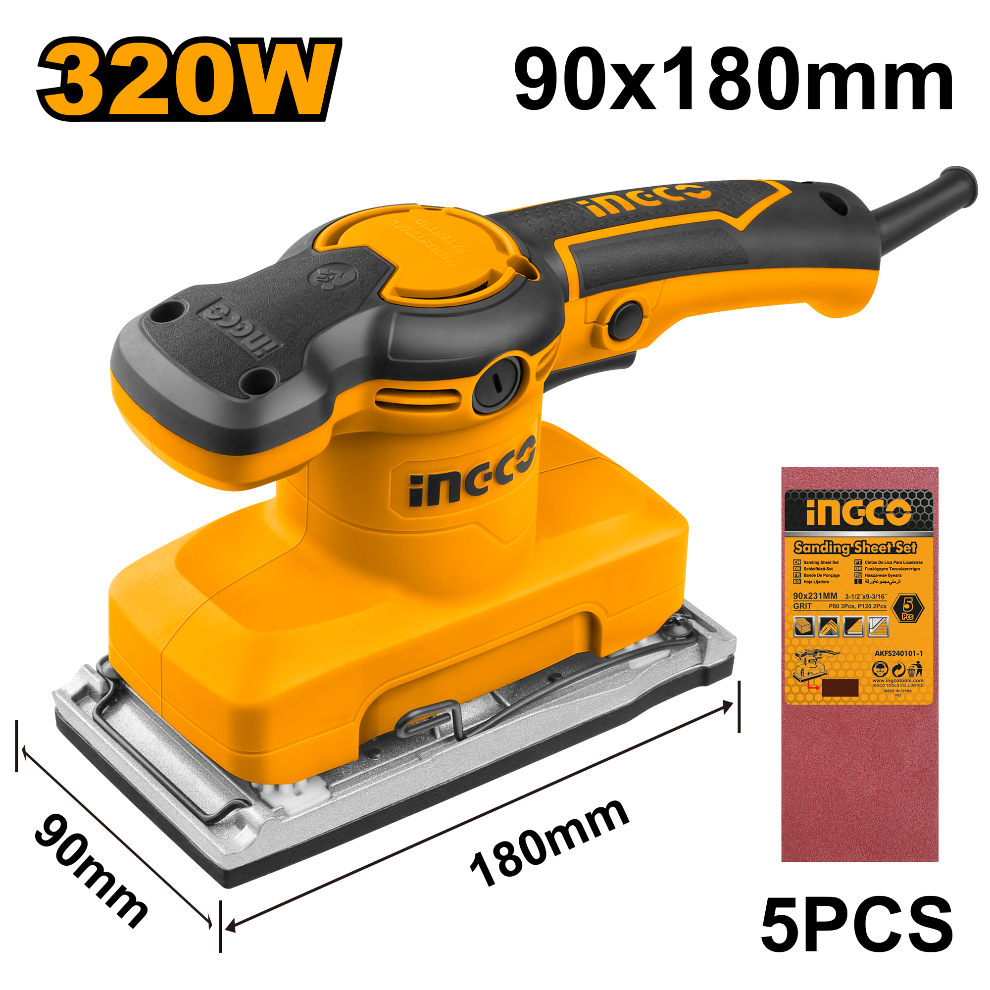 Slefuitor 320W 180mmx90mm Accesorii