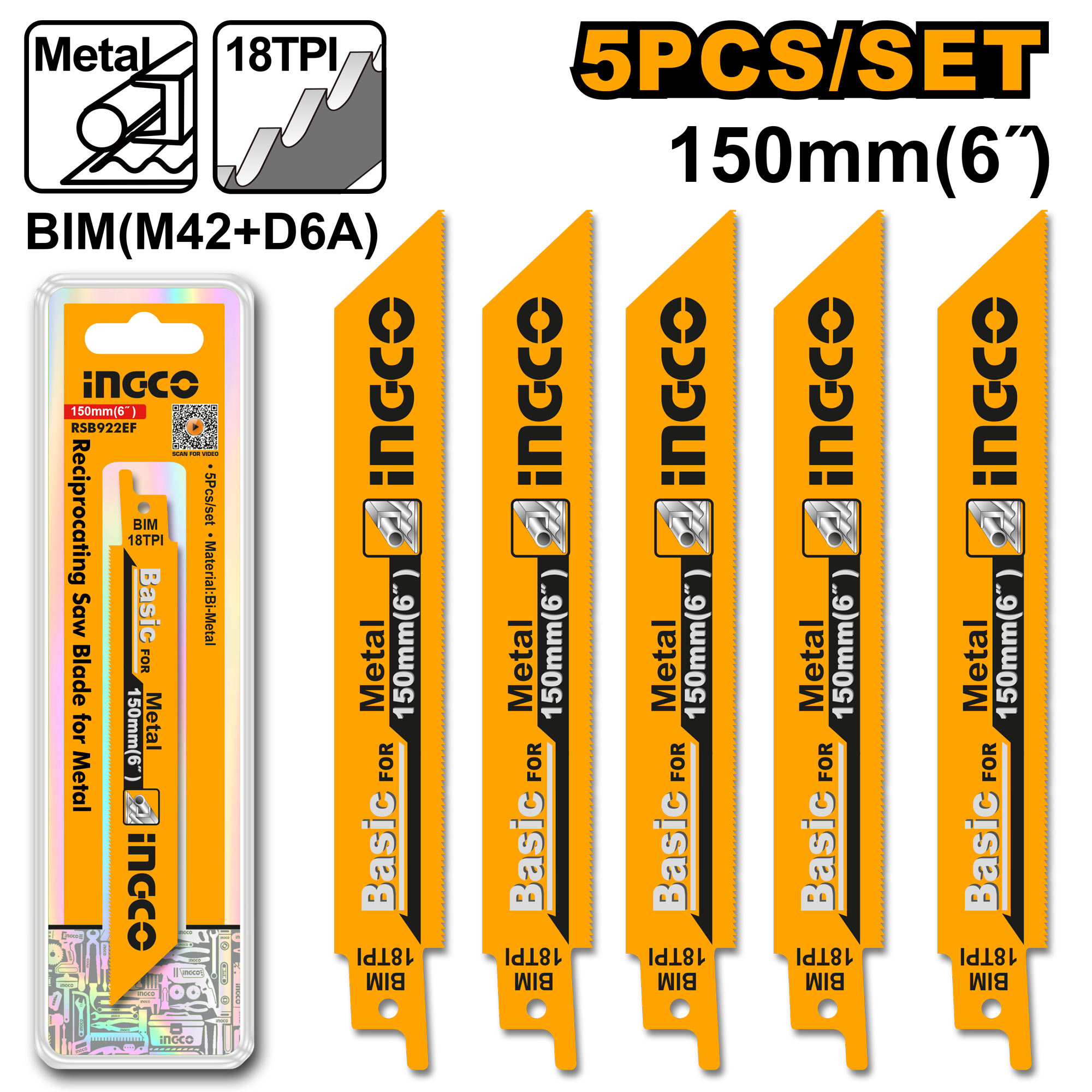 Panza Fierastrau Sabie Metal set 5buc