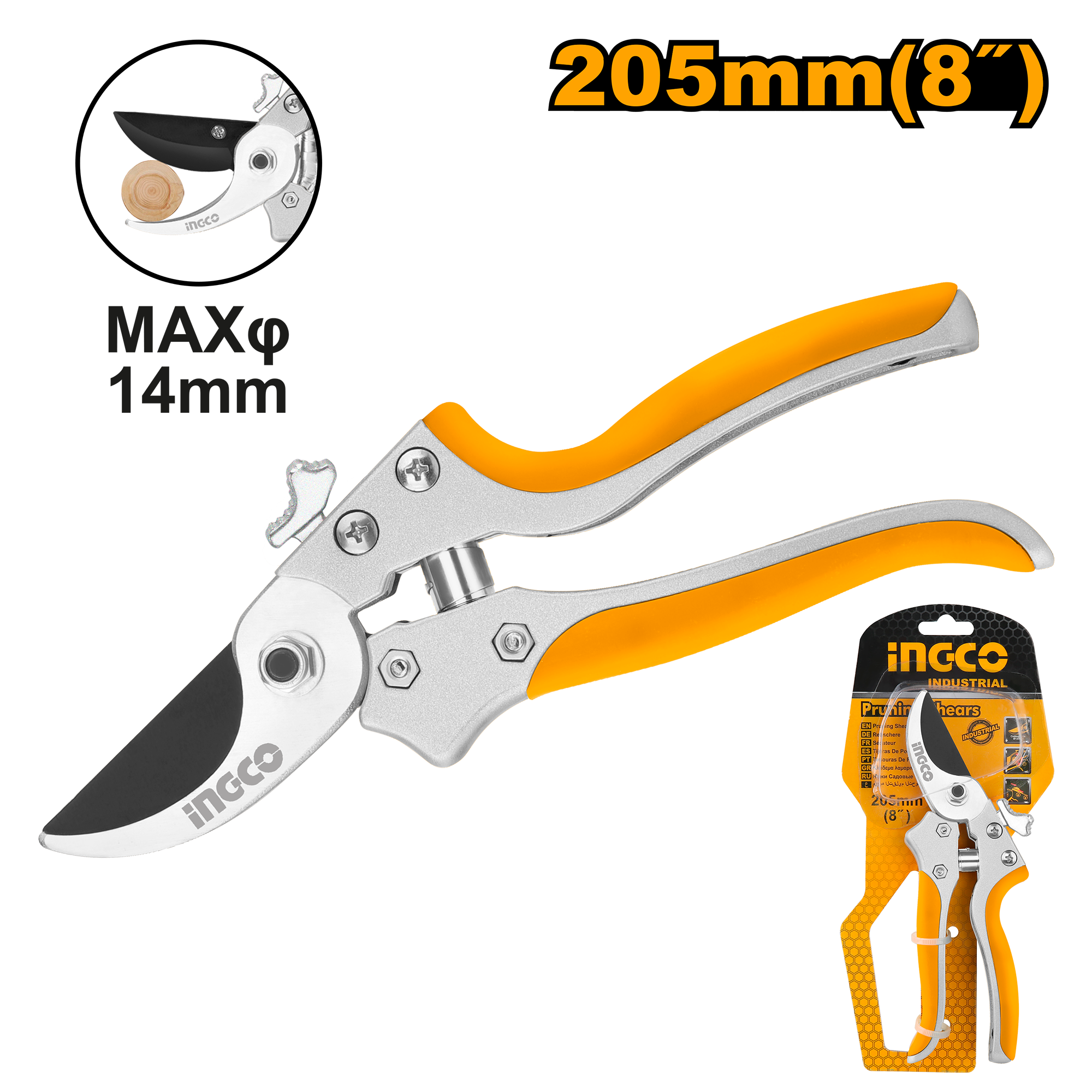 Foarfeca Vie 205mm cu Maner Aluminiu Cauciuc