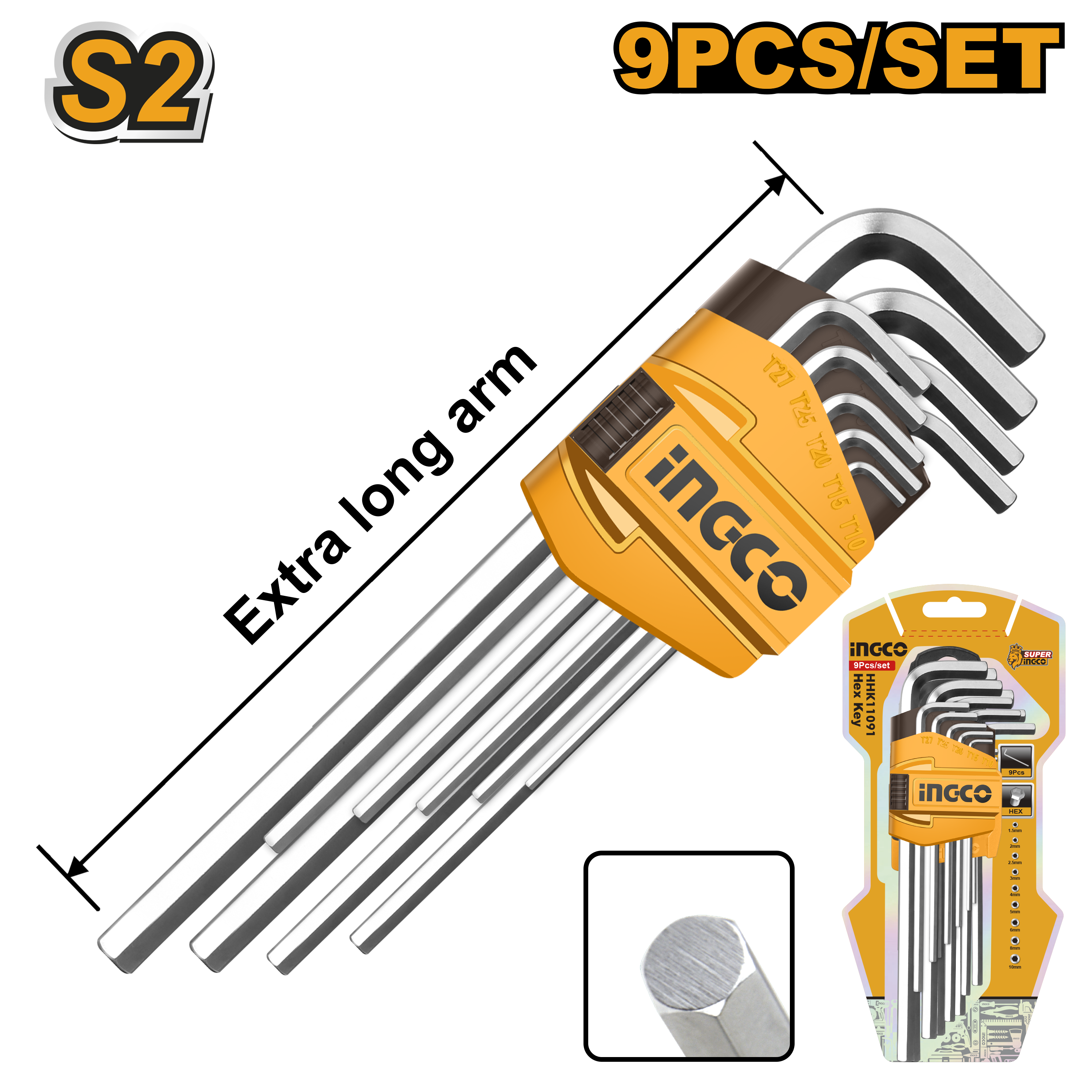 Set Imbus 1.5-10mm Extra Lung 9buc