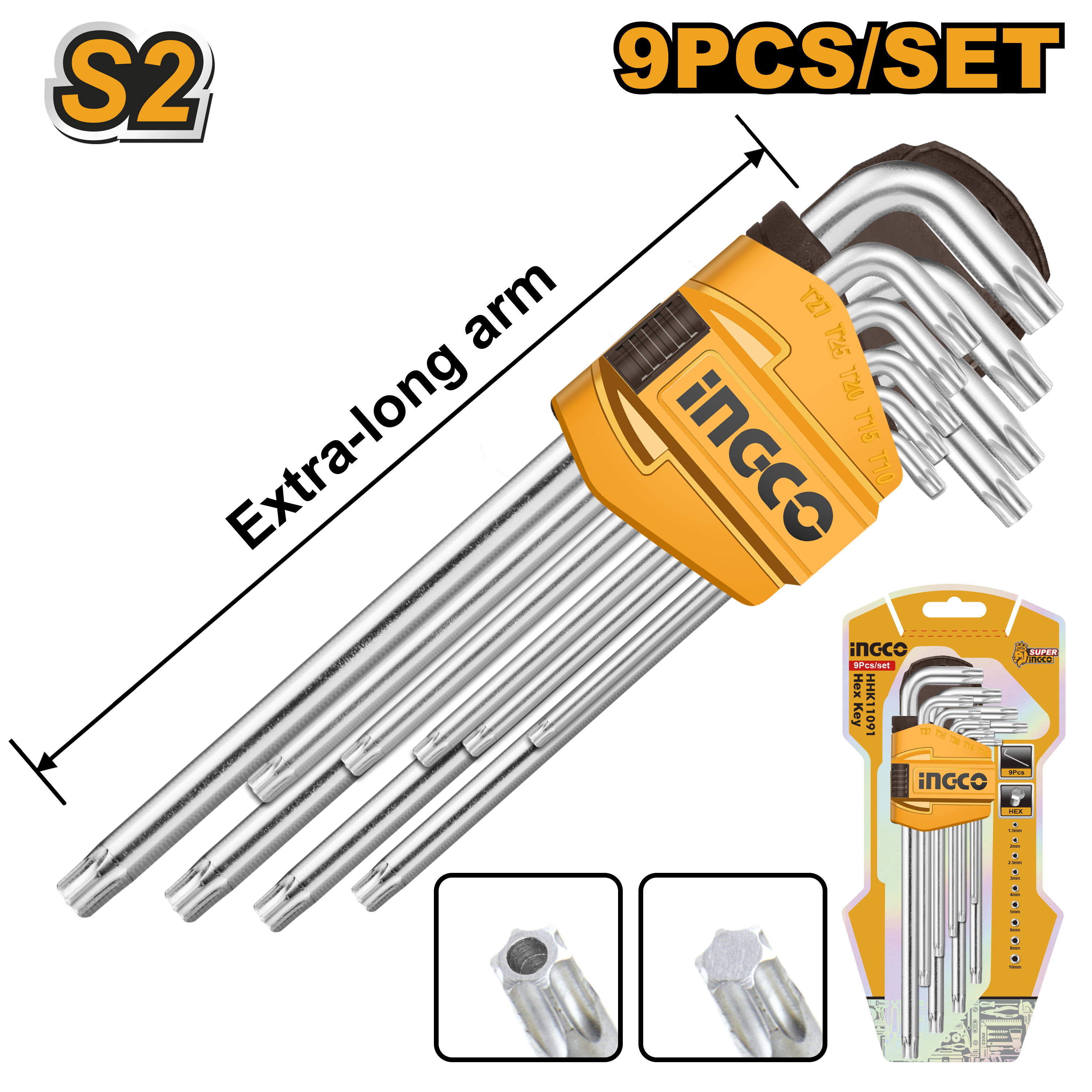 Set Torx Extra Lung 9pcs T10- T50